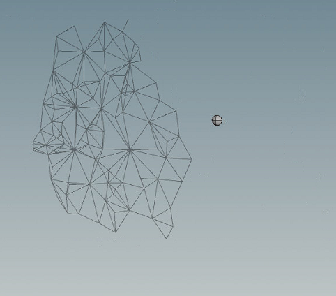 My sphere starts off small
