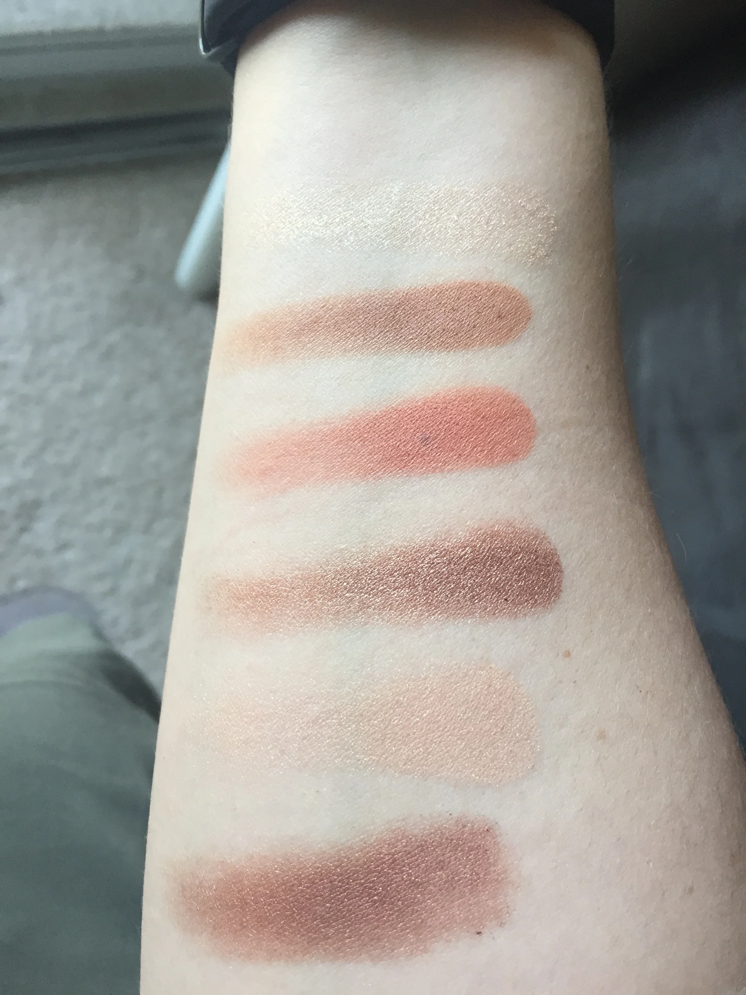 Palette swatched in sunlight
