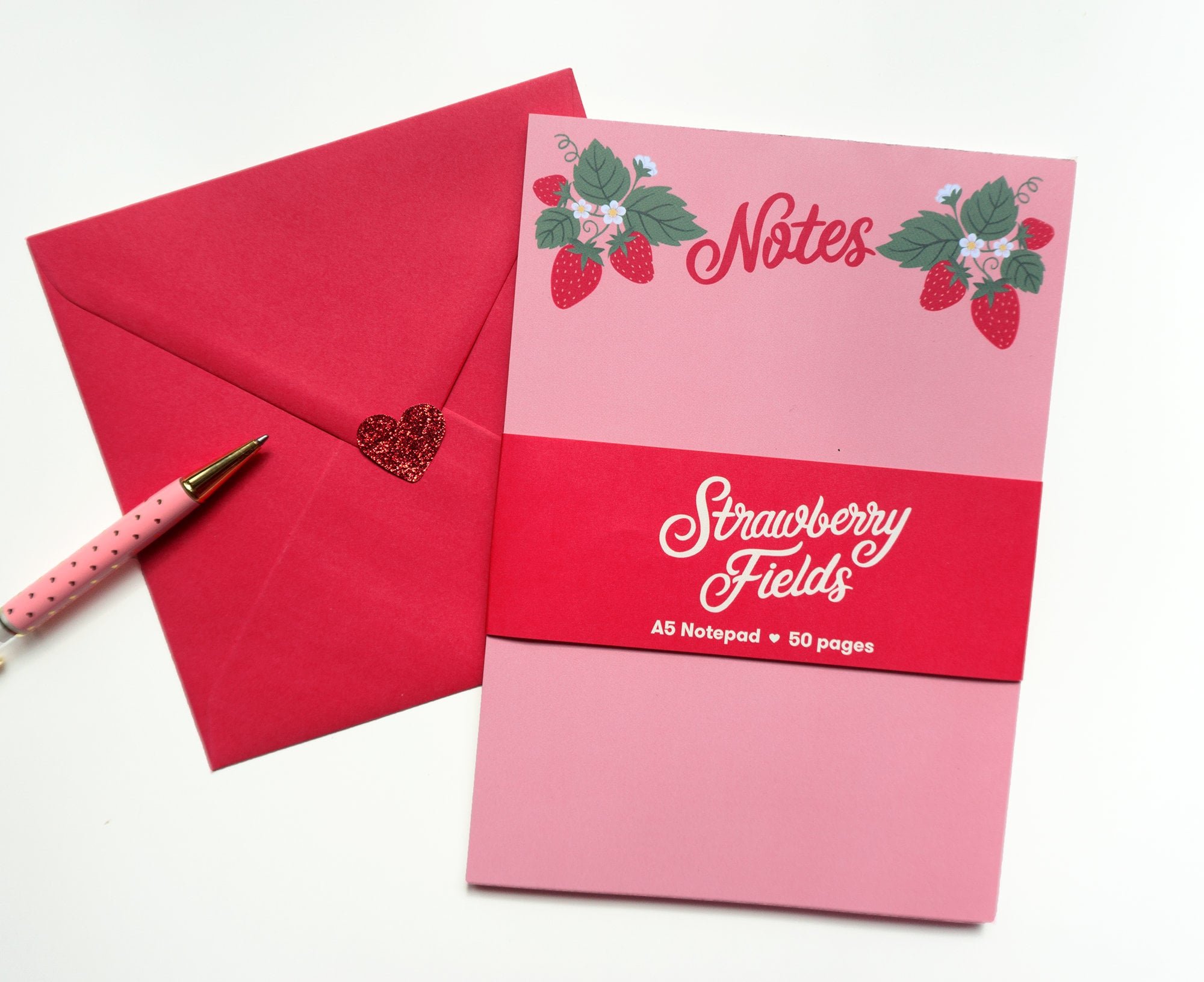 A5 Strawberry Fields Notepad