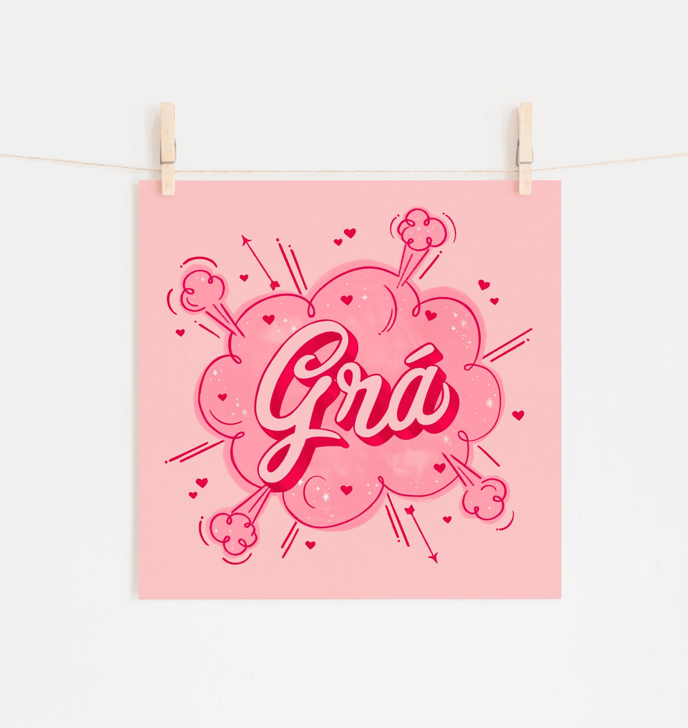 Grá mini art print