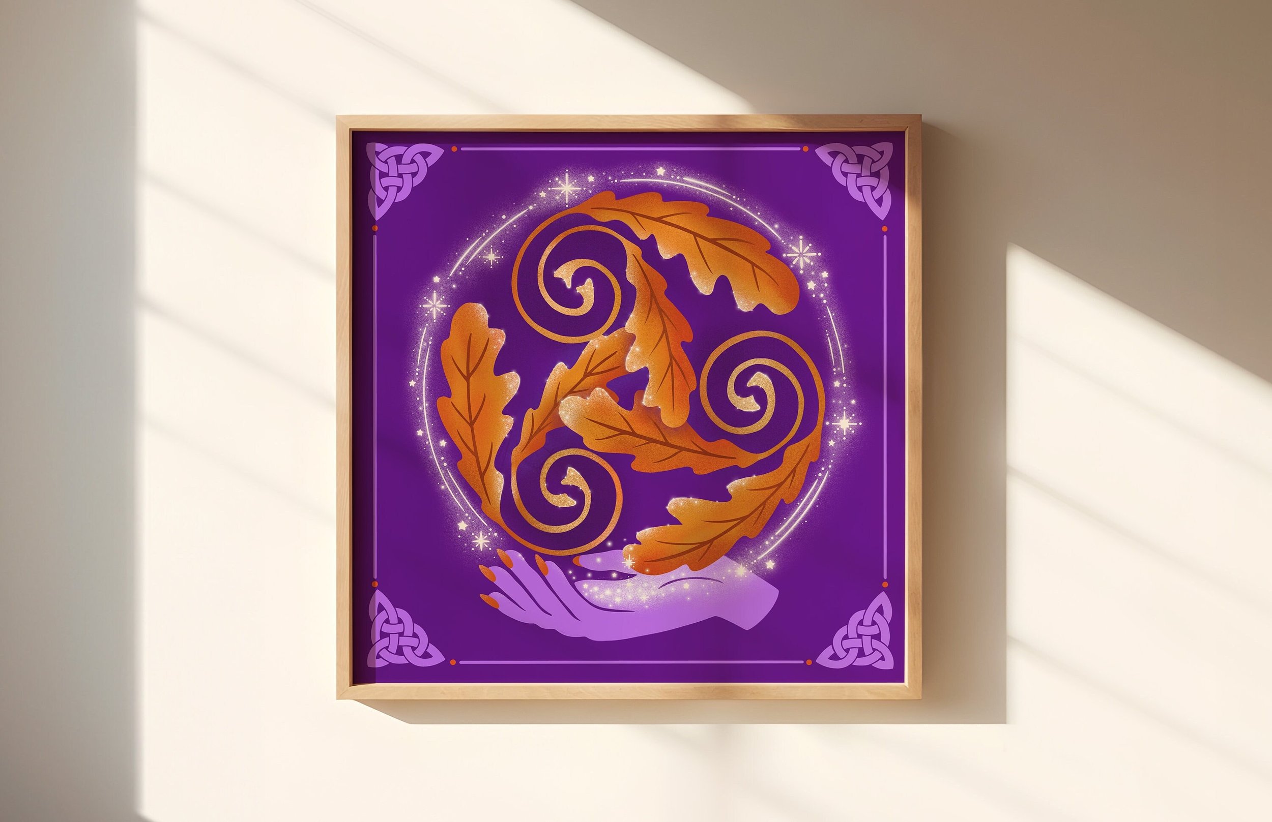 Samhain Magic Celtic Witch · Gicle Art Print 30cm x 30cm