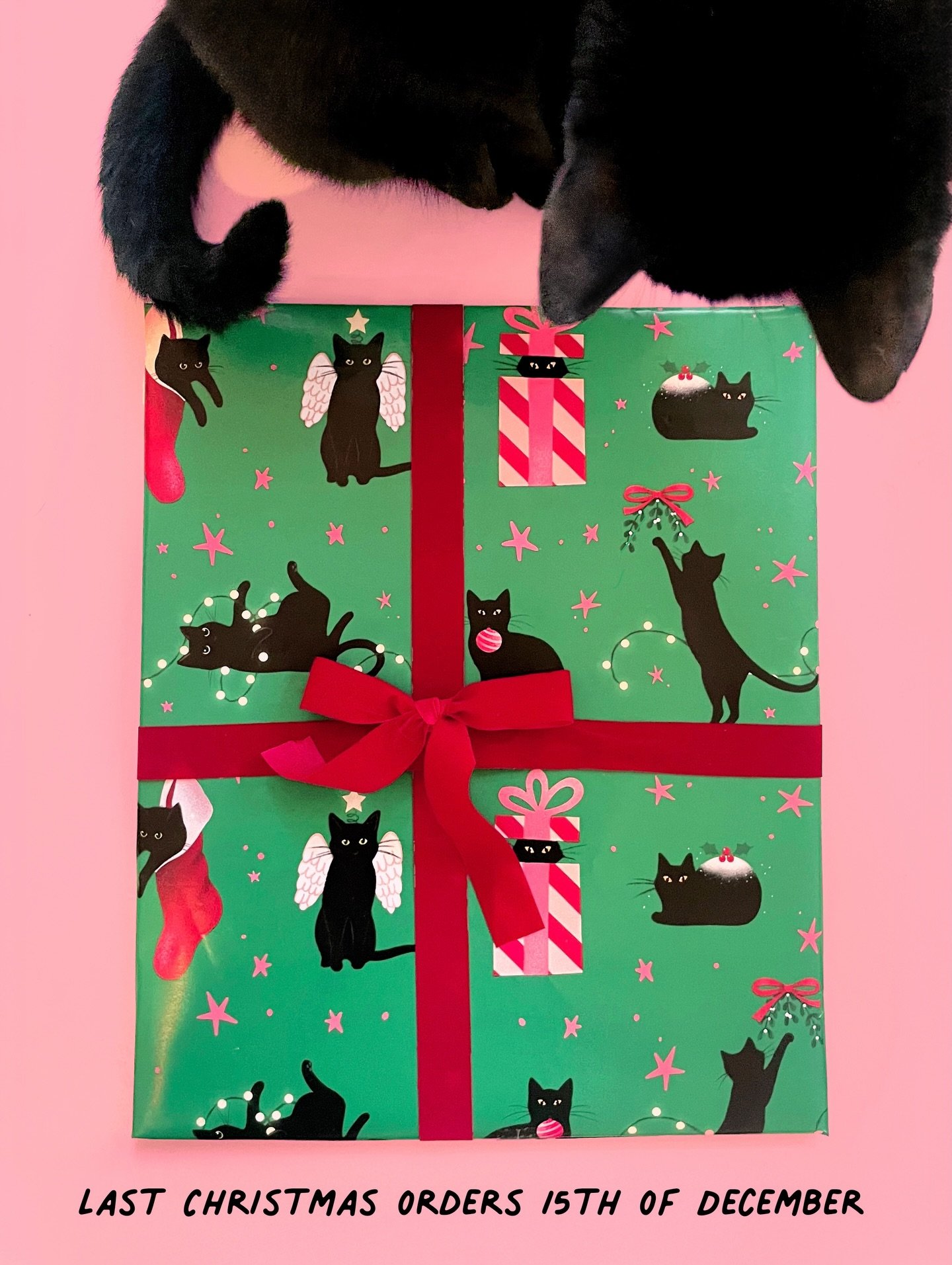 Last day to shop ahead of Christmas is Monday the 15th of December 🎄&hearts;️

you can still use the code &lsquo;Merry15&rsquo; for 15% off your orders on Chubbycherubco.com 

The kitty wrap here is sold out but I still have a teeny amount of the gi