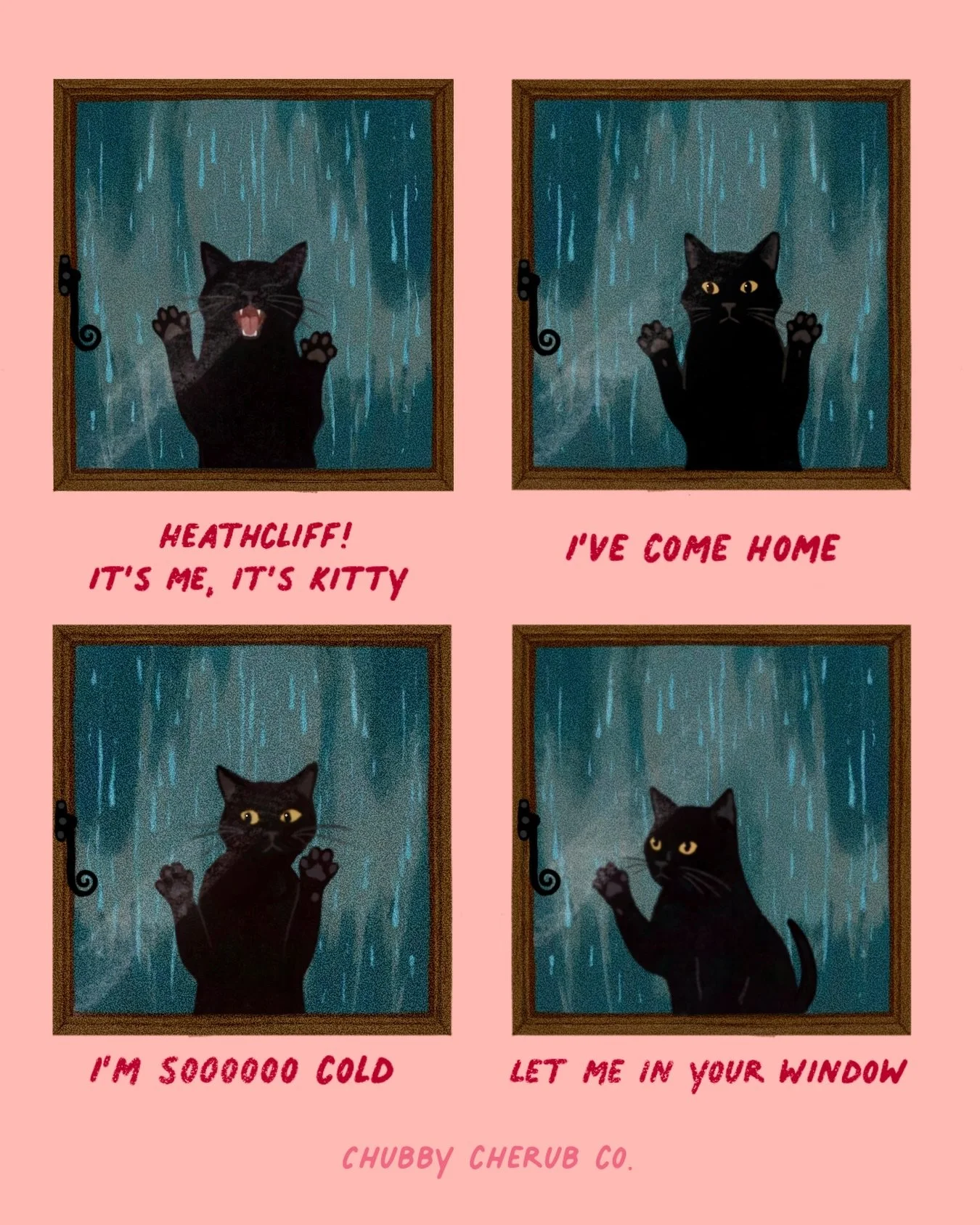 I mean he did say take any form 🐈&zwj;⬛

Happy Valentine&rsquo;s Day 💘

#wutheringheights #comic #katebush