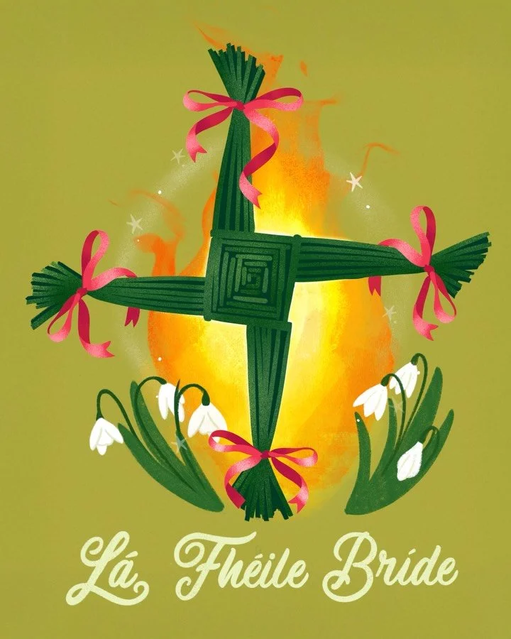 ✨🔥L&aacute; fh&eacute;ile Br&iacute;de🔥✨

Beannachta&iacute; na Imbolc oraibh🌱 

Wishing you a gentle, soft return to spring - blessings of imbolc to you! 💚✨

📍Grogans, Castle st, Dublin 1

My artwork vid is being project and the moment in Dubli