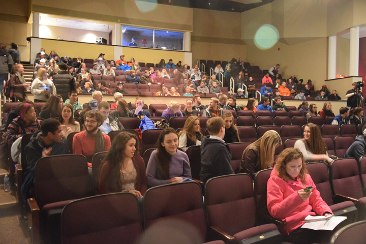 Audience for "Elk River Blues" by filmmaker Mike Youngren.