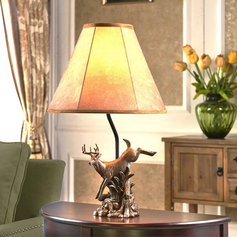 John Parsons Signature Leaping Deer Sculpture Lamp