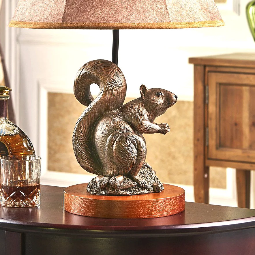 John Parsons Signature Squirrel Sculpture Lamp