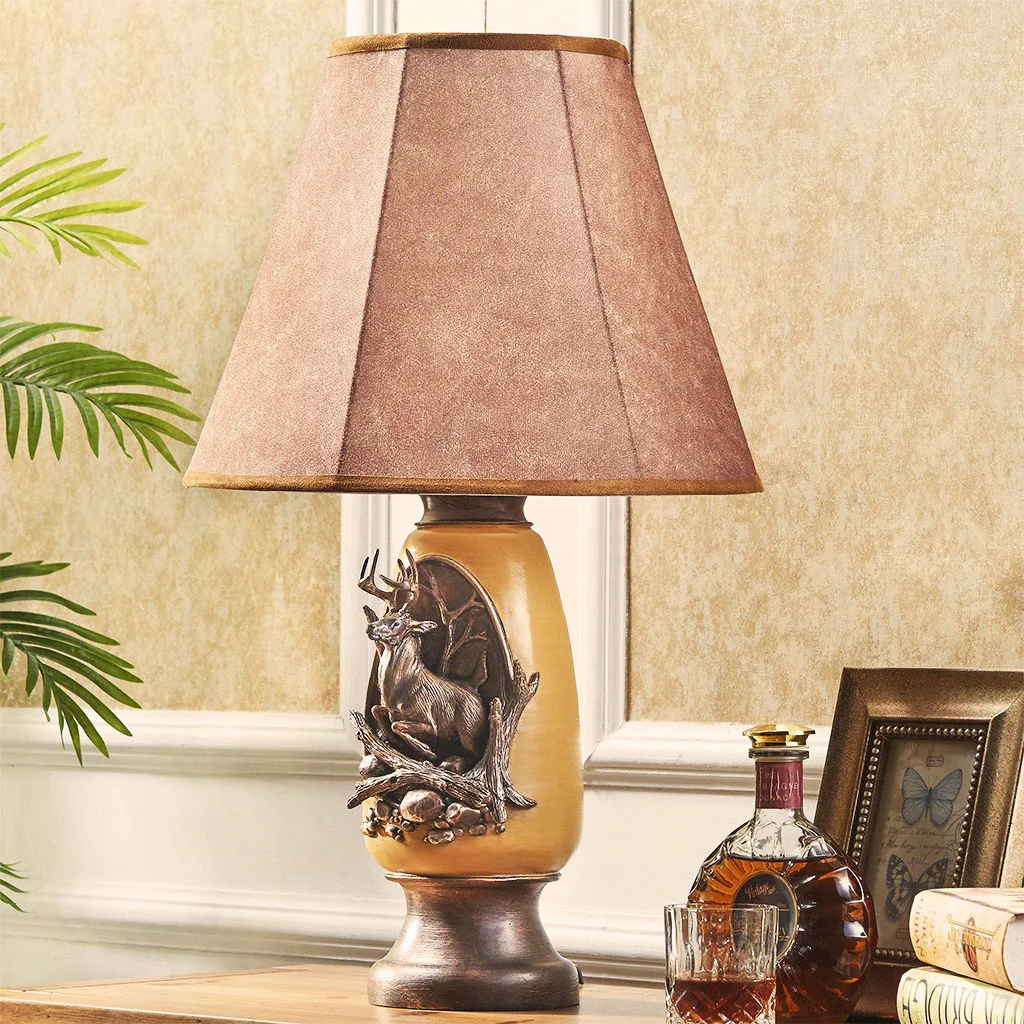 John Parsons Signature Whitetail Vase Lamp