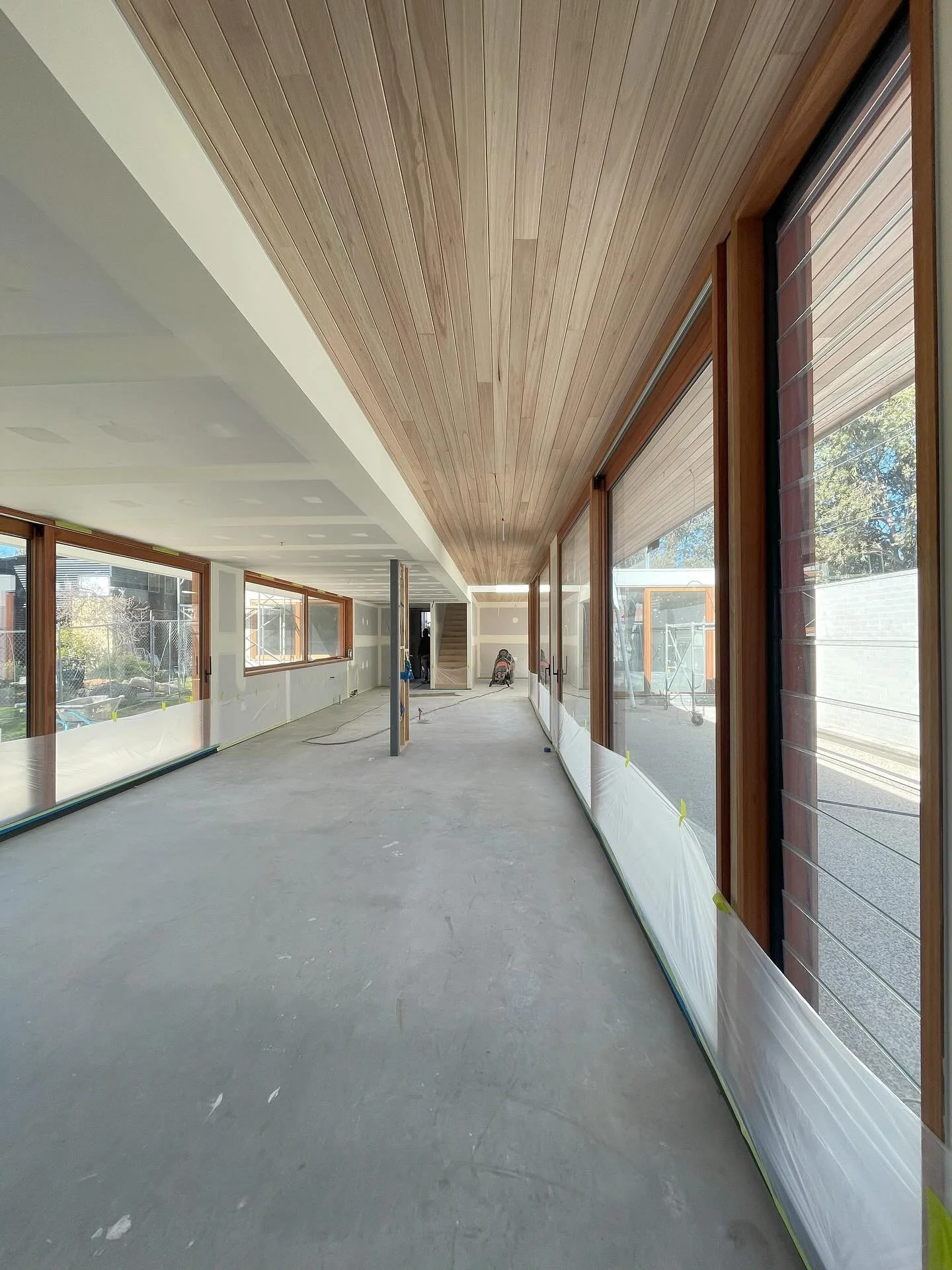 Geelong West Extension / Renovation construction progress. Concrete floor prep ready for @theconcretepolishinggroup