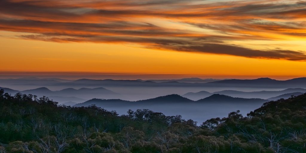 Snowy Mountain Sunrise