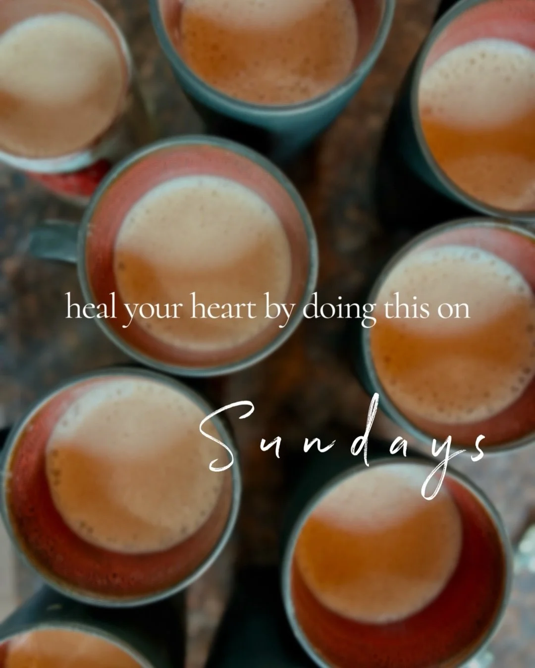 healing your heart isn&rsquo;t dramatic at all times.

it&rsquo;s consistent.
it&rsquo;s quiet seasons amongst wavering waves.

small intentional things.
a sunday ritual.
every sunday.

the heart opens when we practice appreciation, not perfection.

