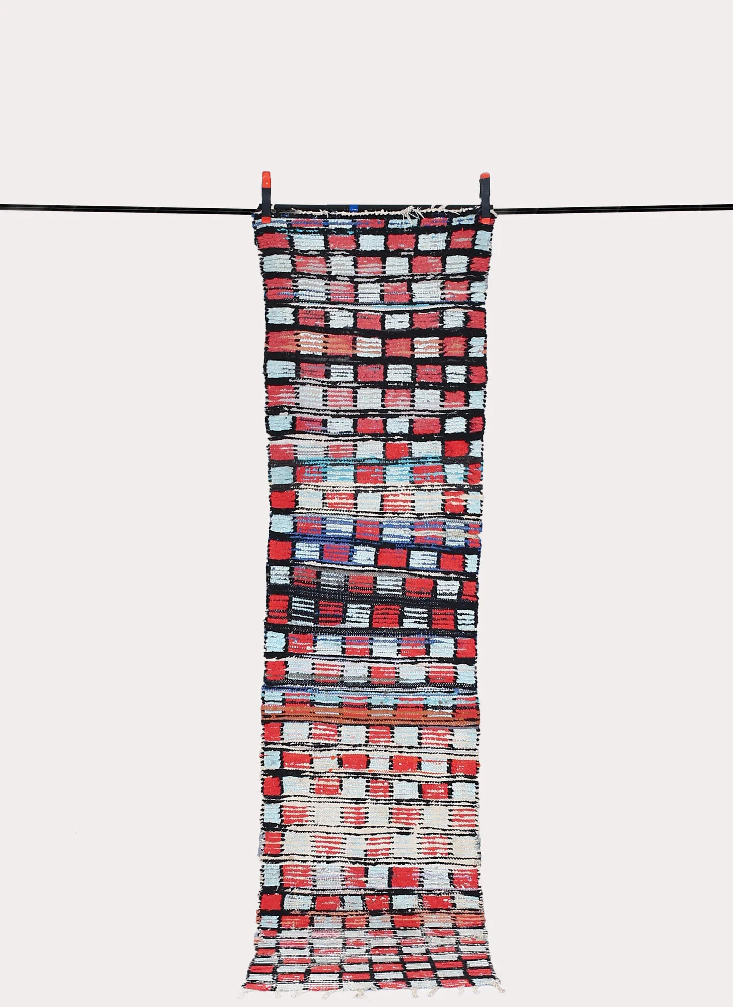 Boujad Turquoise and Coral 9'5" by 2'4" 
