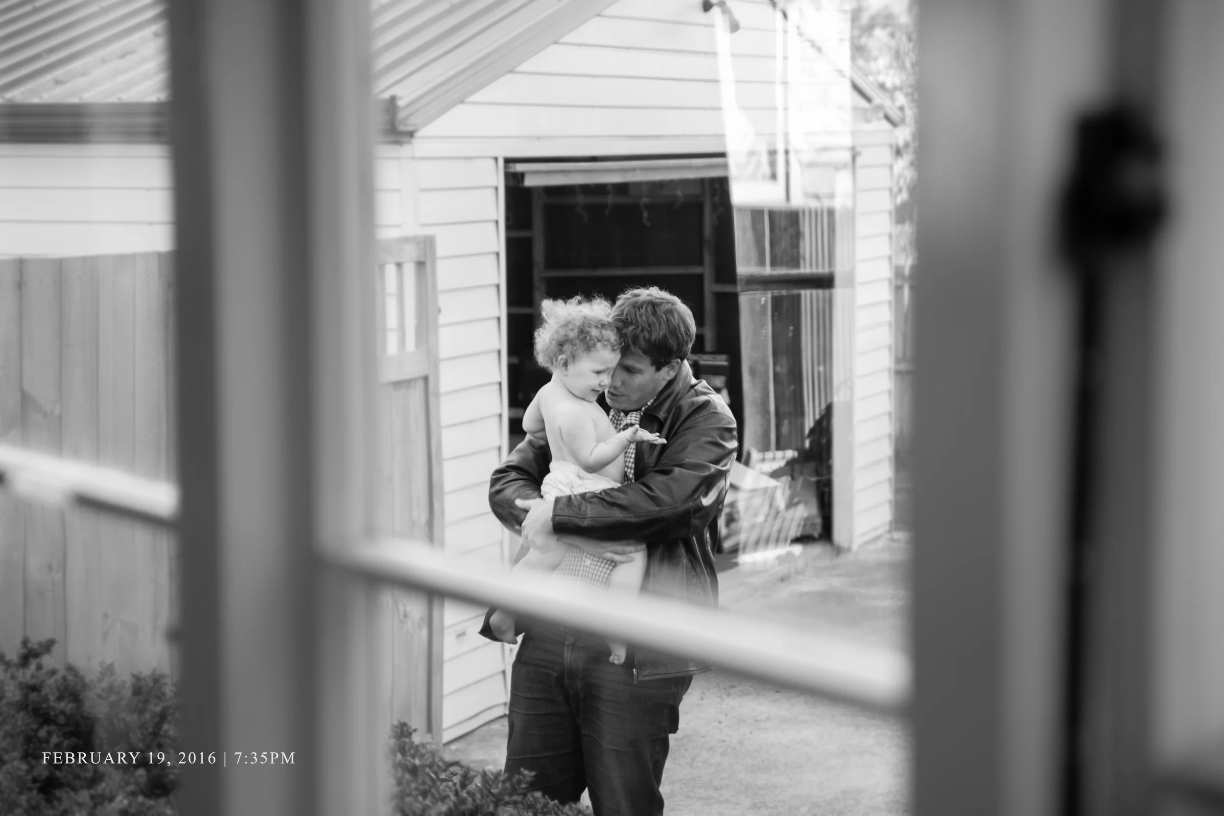 Daddy's home, must run out for a cuddle. 