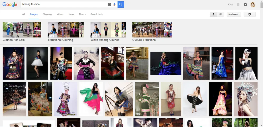 Googling Hmong Fashion