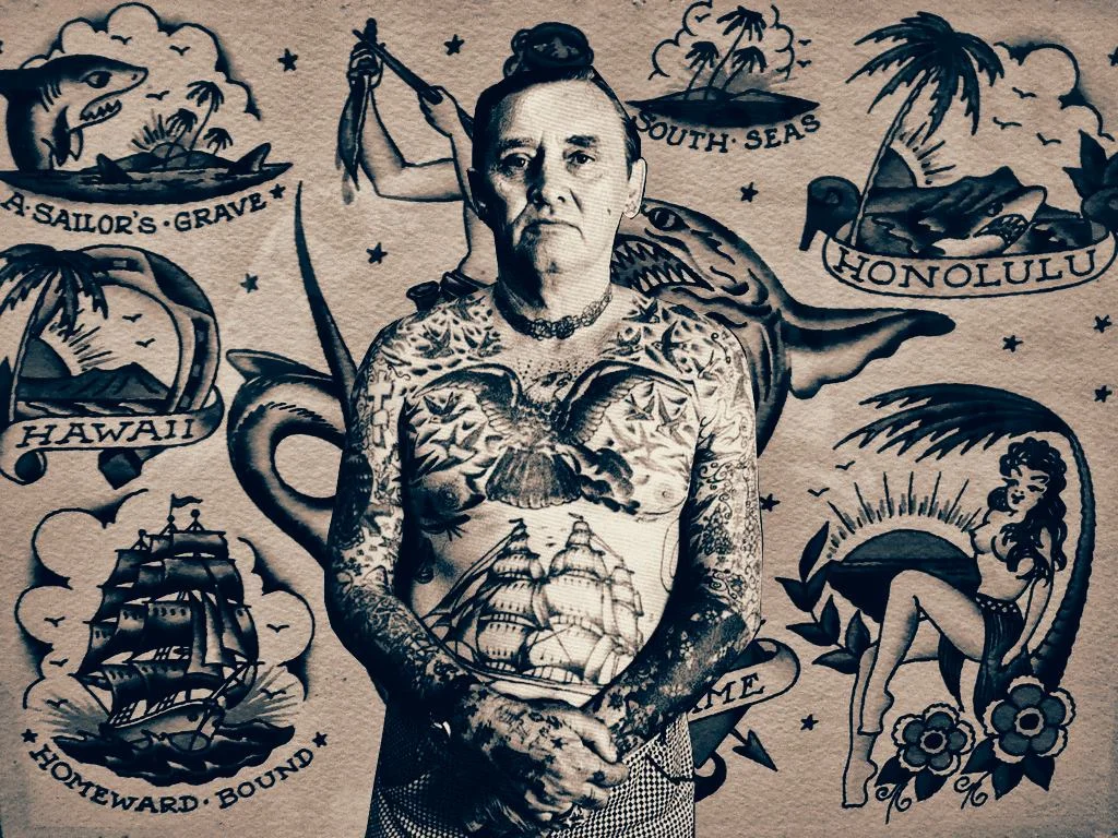 A carney, gangster, scoundrel...friend. "Sailor" Bill Killingsworth is considered a pioneer in the tattoo world. Many of the stories you hear about Bill consists of bad tattoos and guns. No matter what you've heard however, he was respected by many. Claiming the title of King of Victory Drive, Sailor Bill found himself in a long time war with rival tattoo shop owner Fast Freddie. It is said that t hey would drive by each other's shops and shoot out windows at times...just to remind each other that the competition wasn't going anywhere; two men fighting for the same nickel. I remember as early as the 90's, the tattoo industry was not as commercialized as it is today. There were no Miami Ink's and Kat Van D's on your televisions. There was no internet. There were shops found where reality struck most. What's funny too is that it seems that tattoo's skipped a generation. In my day, coming home with a tattoo would mean getting your ass kicked by mom and dad. It was frowned upon by so many. Sure there were many places in the states where getting tatted was common, but unless you were military or of the non-blue-collard life, you just didn't get them. Today, the number of people who have a tattoo is astronomical. It makes you wonder...has it become a fad, or is it truly society's acceptance of changed times? Flash cred: Sailor Jerry