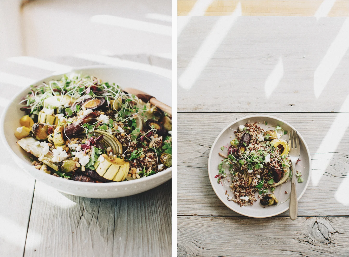 Roasted Vegitables & Quinoa Bowl . Sprouted Kitchen