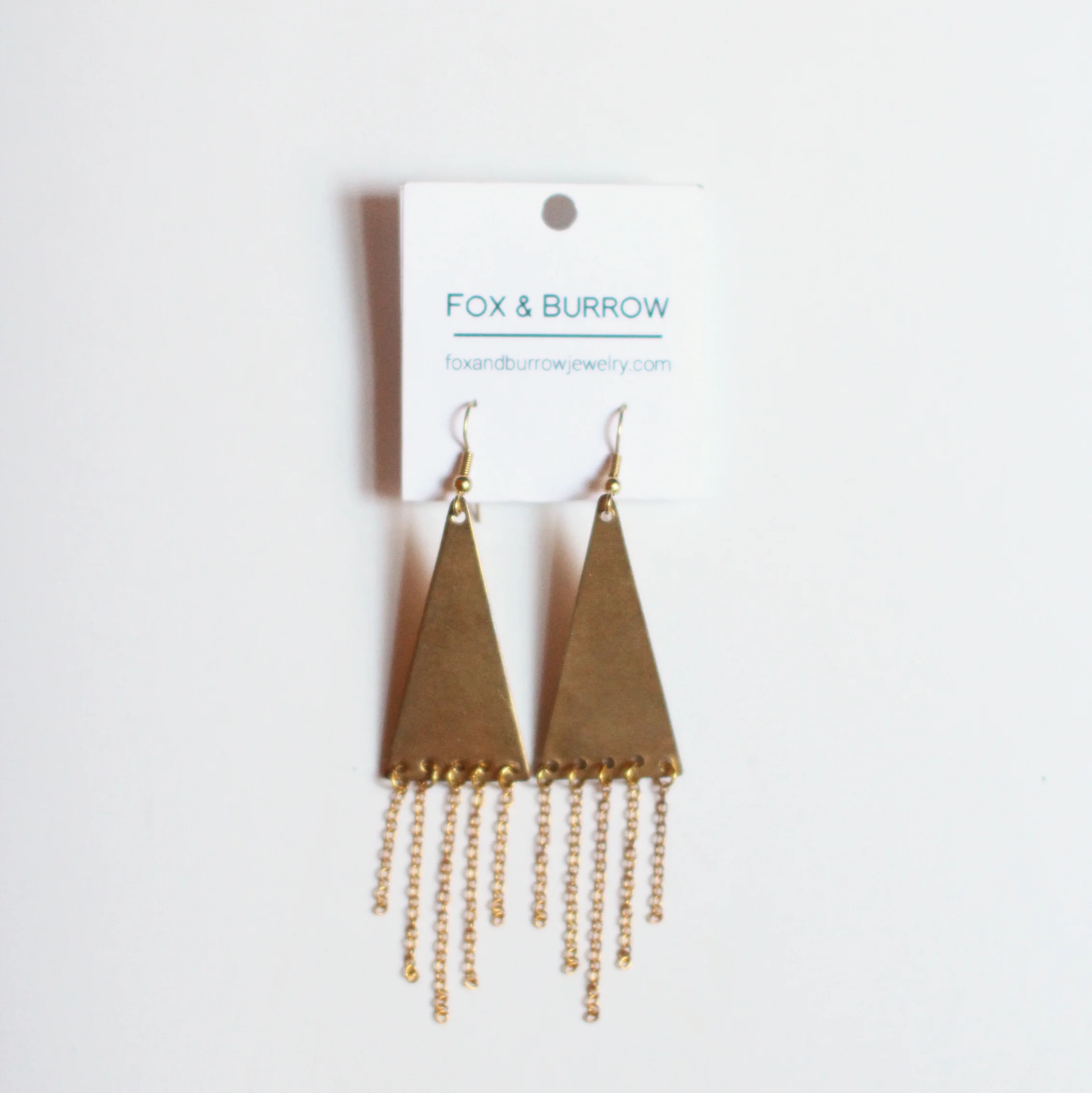 Brass Chain Drop Earrings