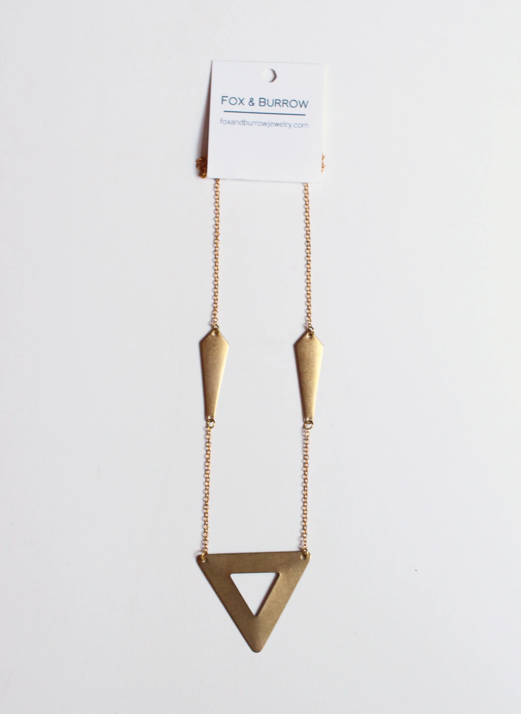 Brass Geometric Necklace