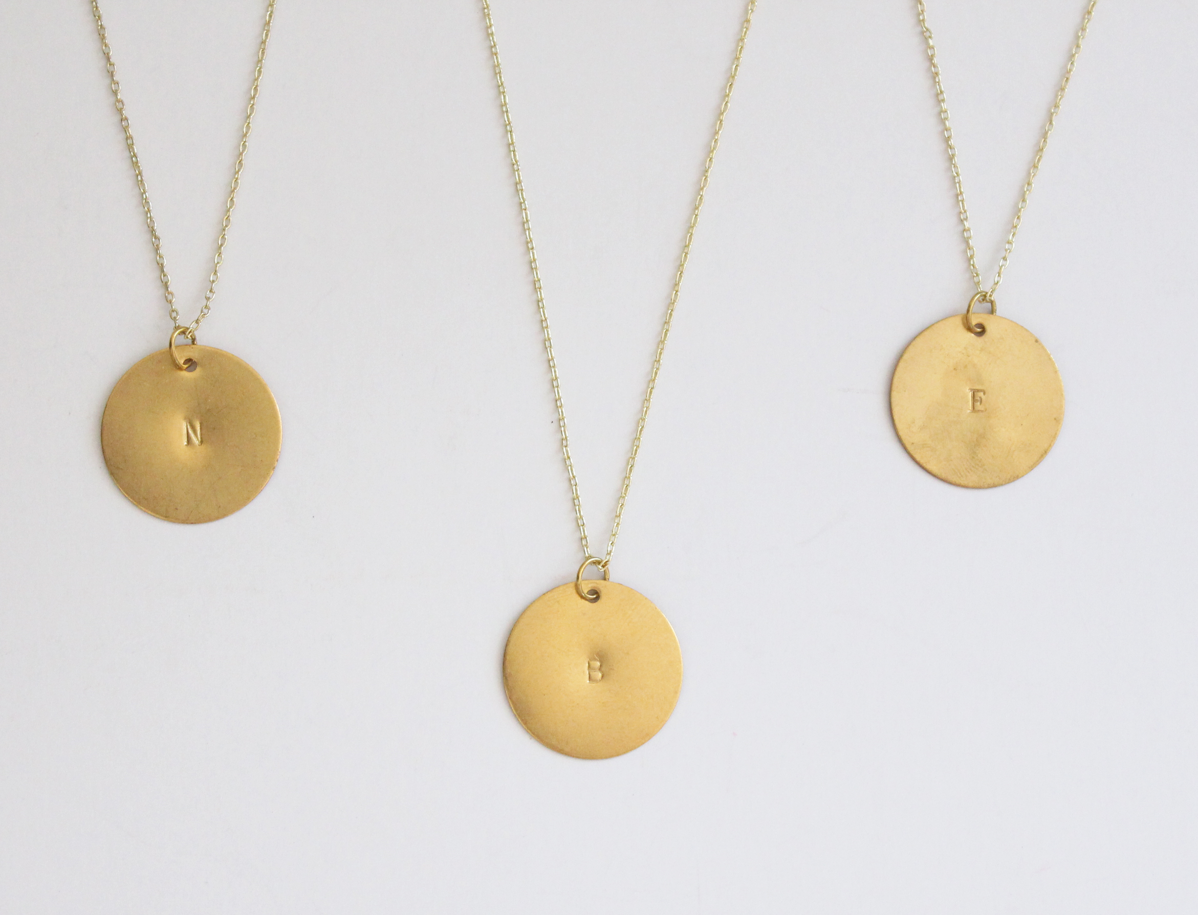 Brass Monogram Necklace