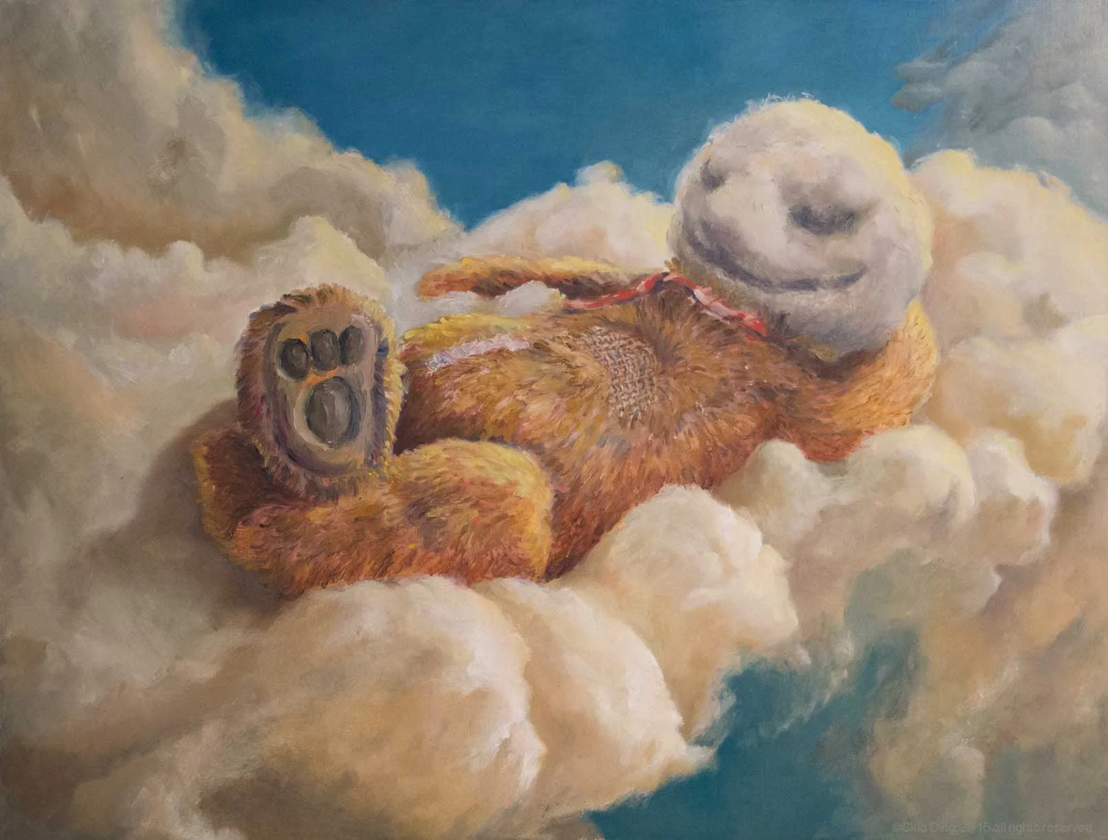 "Teddy" 2014 oil on art board 18" x 23"