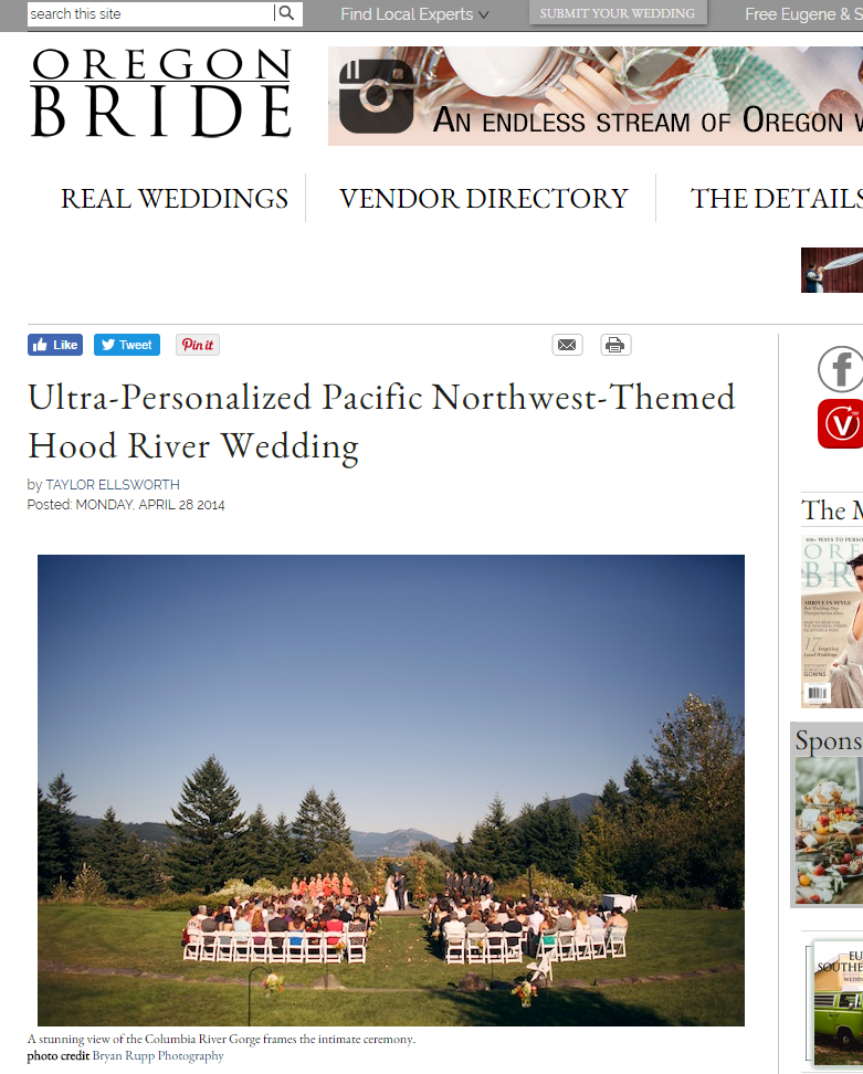 I worked with local vendors and interviewed brides to produce a weekly local wedding series.