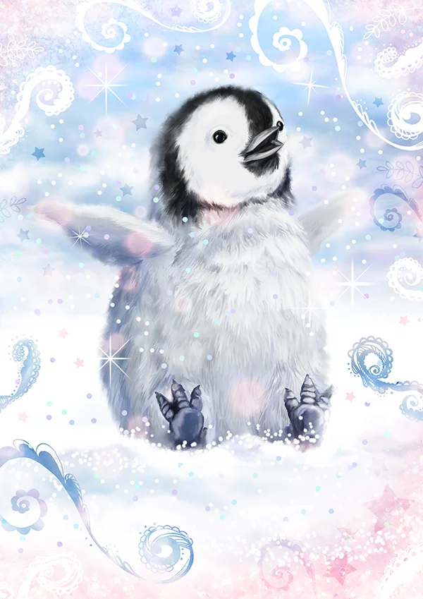 snowypenguinchickprintmarthabowyer.jpg