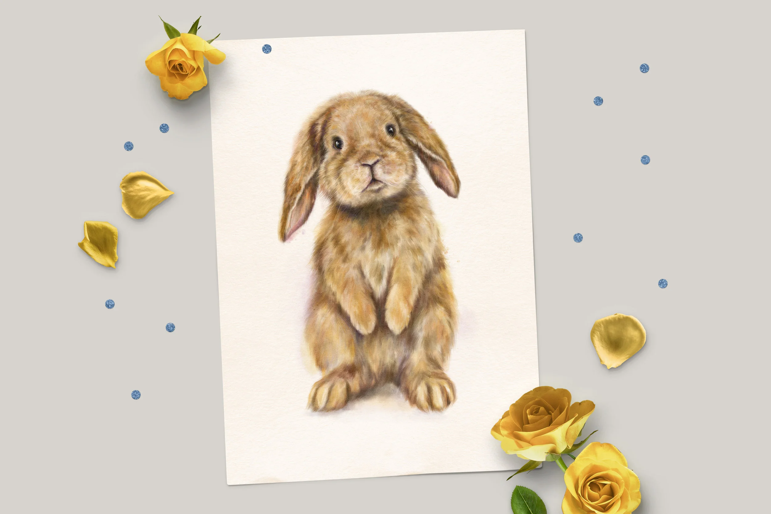 Flopsy Bunny Rabbit - Unframed Print Mockup 1.jpg