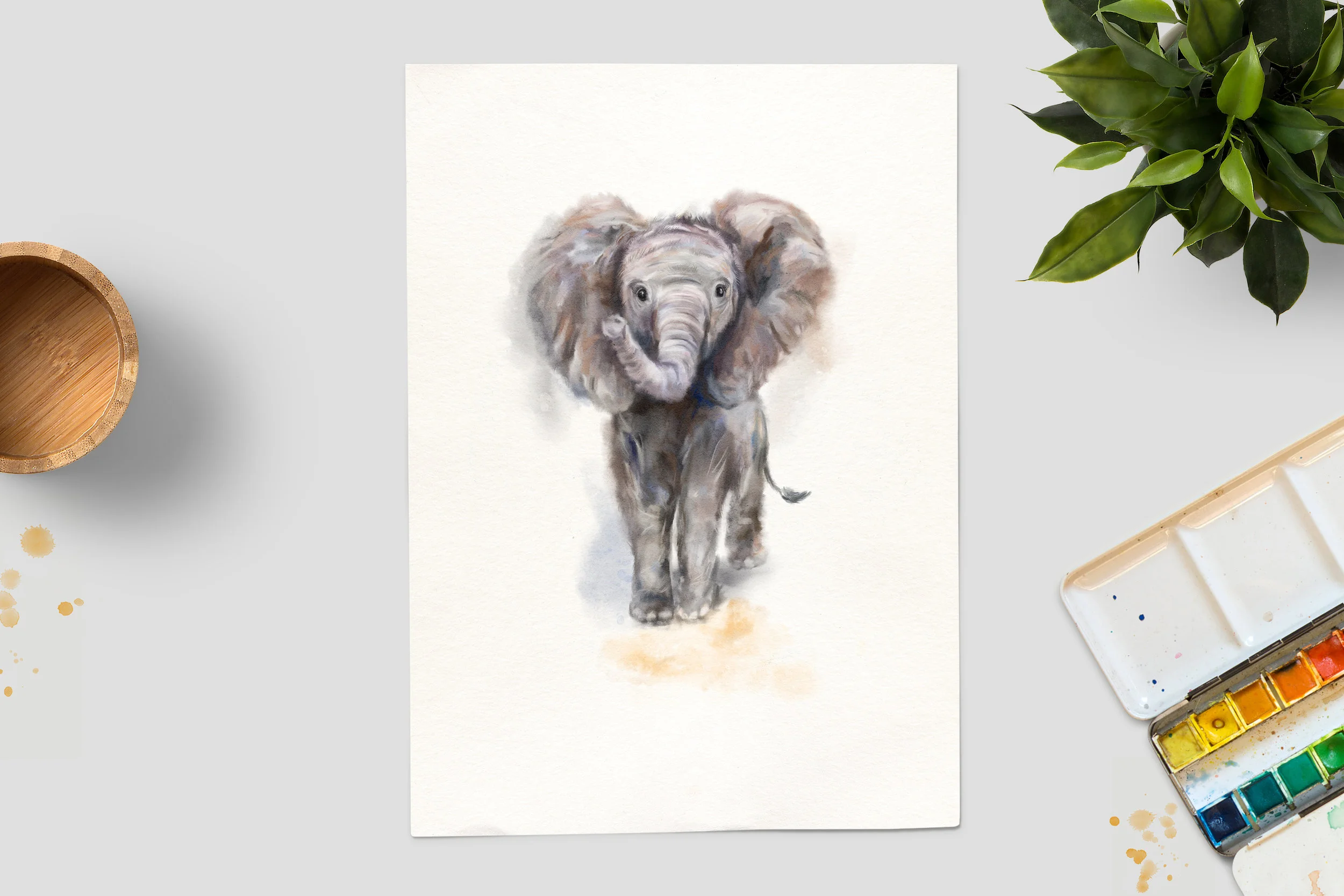 Ella Baby Elephant - Unframed Print Mockup 1.jpg