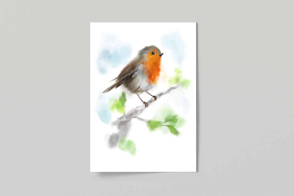 Watercolour Robin - A3 Poster Mockup 2.jpg