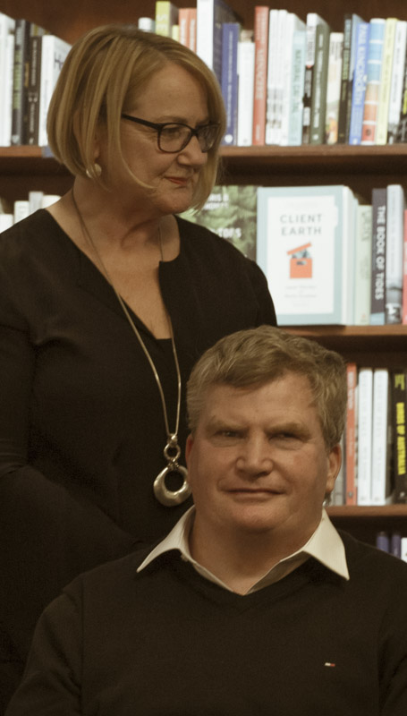 Long-time friends and authors Caroline van de Pol and Nick Gleeson.