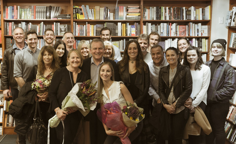 The van de Pol and Egan families celebrating Back to Broady with Caroline.