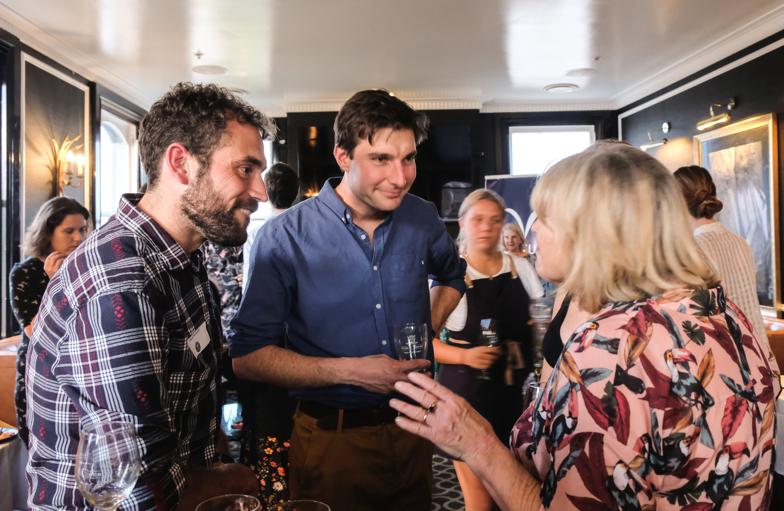  Potts Point Bookshop seller Simon McDonald and Booktopia Fiction Manager Ben Hunter speaks with Virginia Duigan 