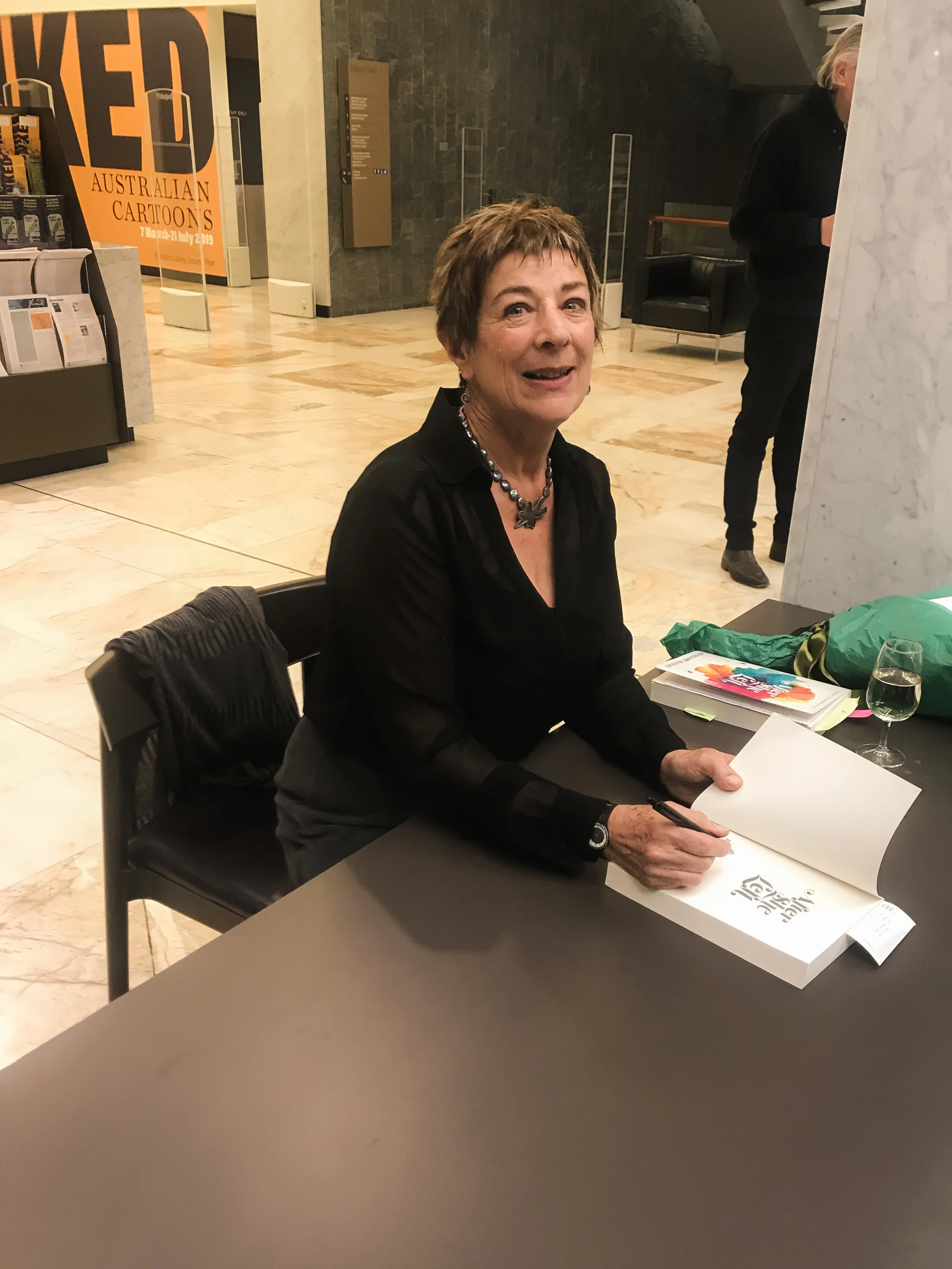 Author Penelope Hanley signing copies