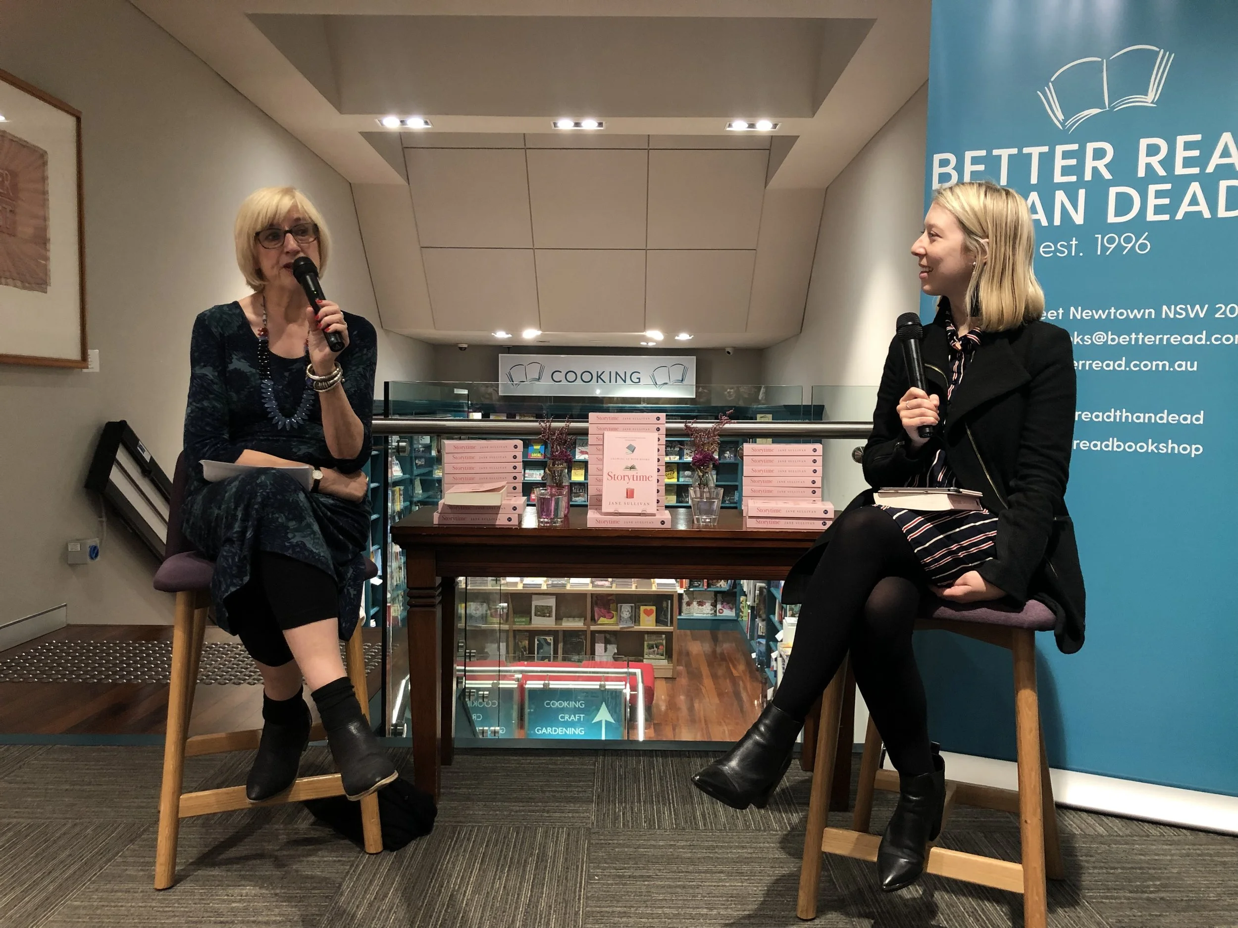 Jane Sullivan with Melanie Kembrey at Better Read Than Dead