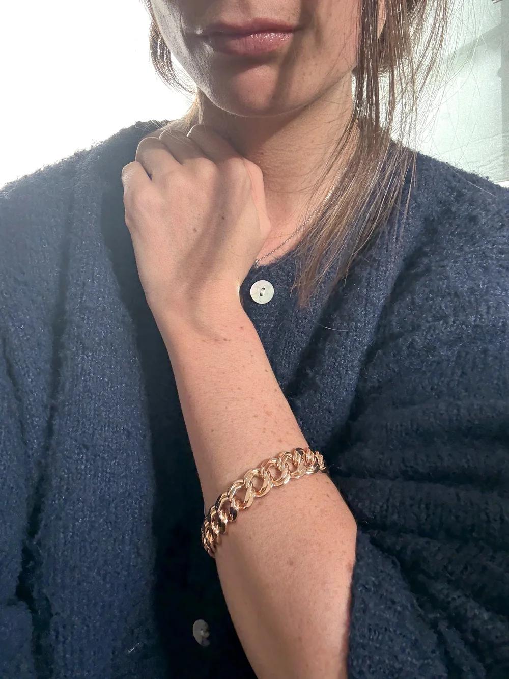 Bracelet Vintage Léger Tressé Doré - Neuf Sans Emballage - Fabriqué En France