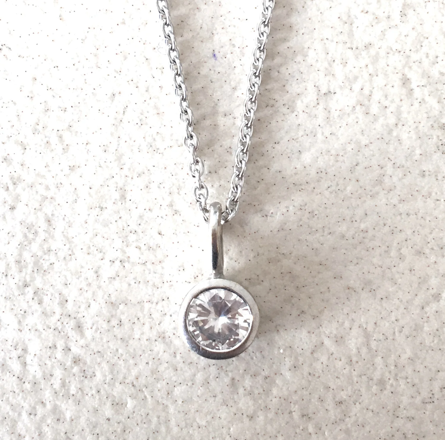 White gold diamond pendant necklace Antique