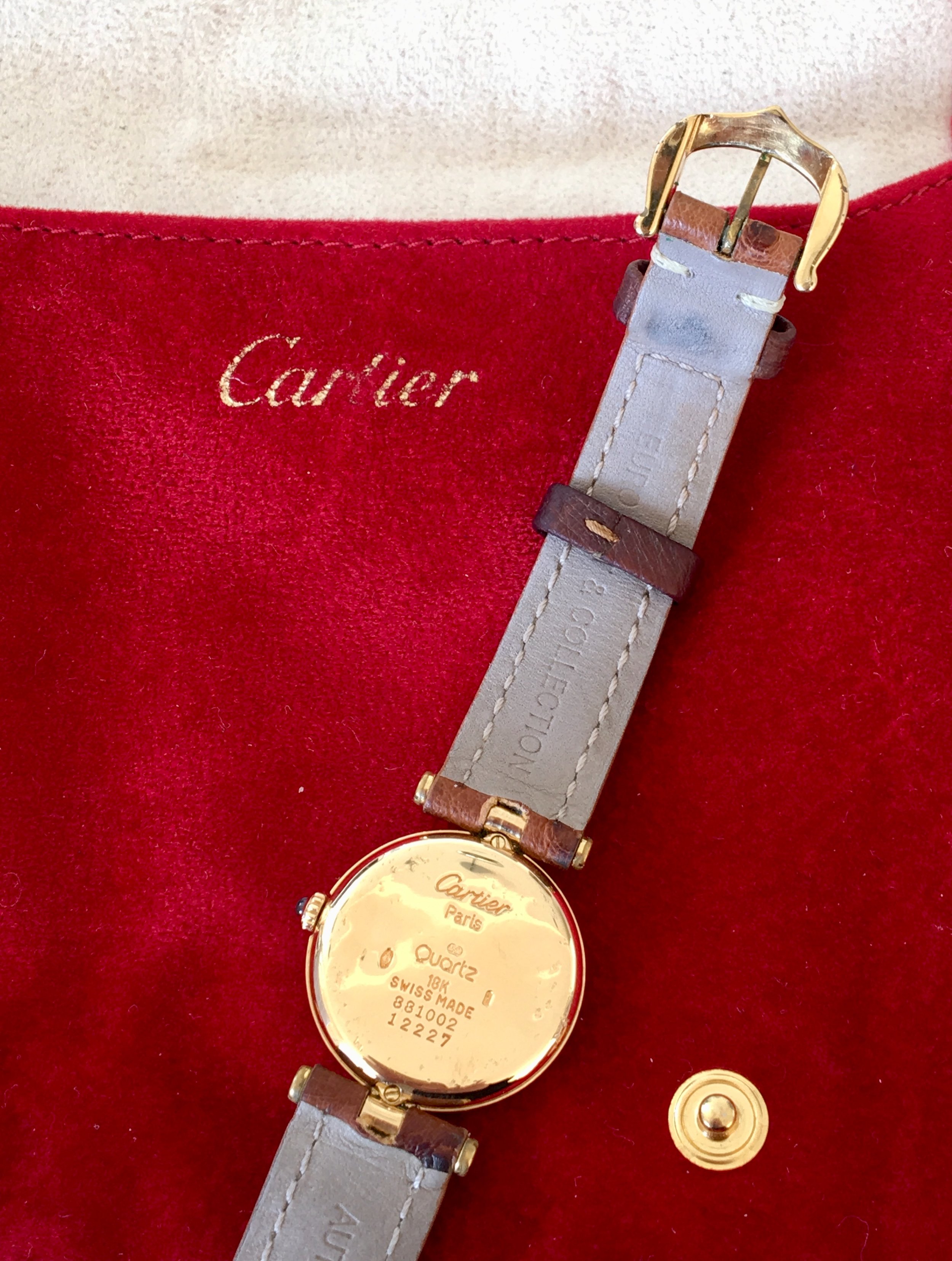 cartier vendome gold watch