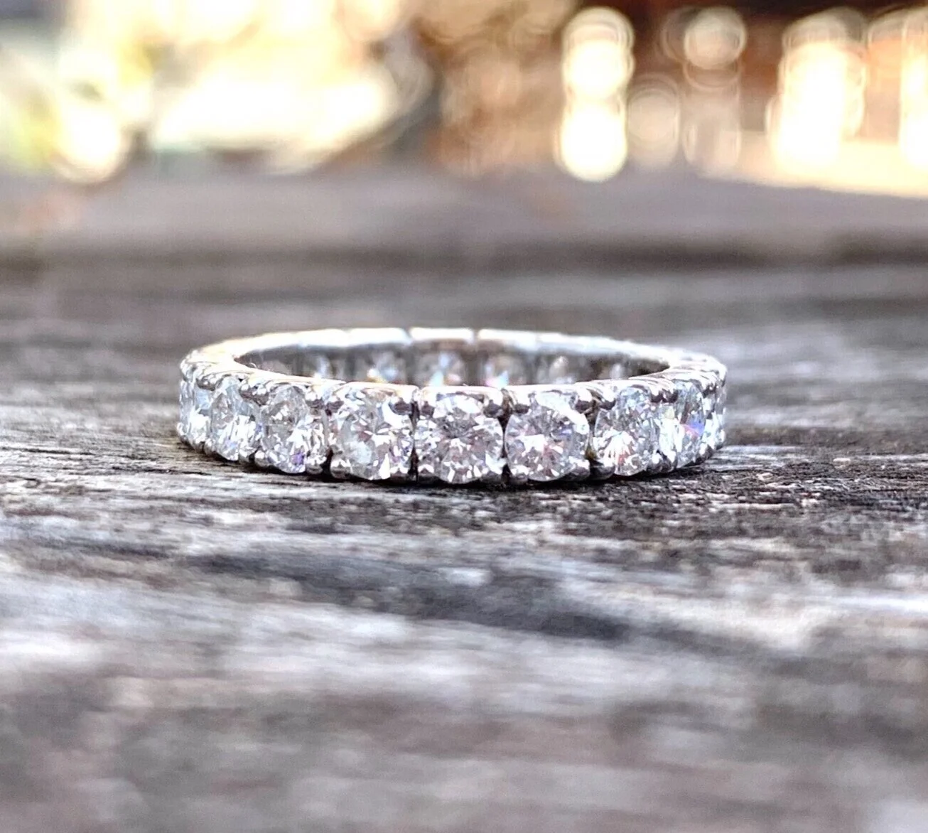 Alliance T56 Argent Avec Multiples Brillants - Occasion Bijou Femme