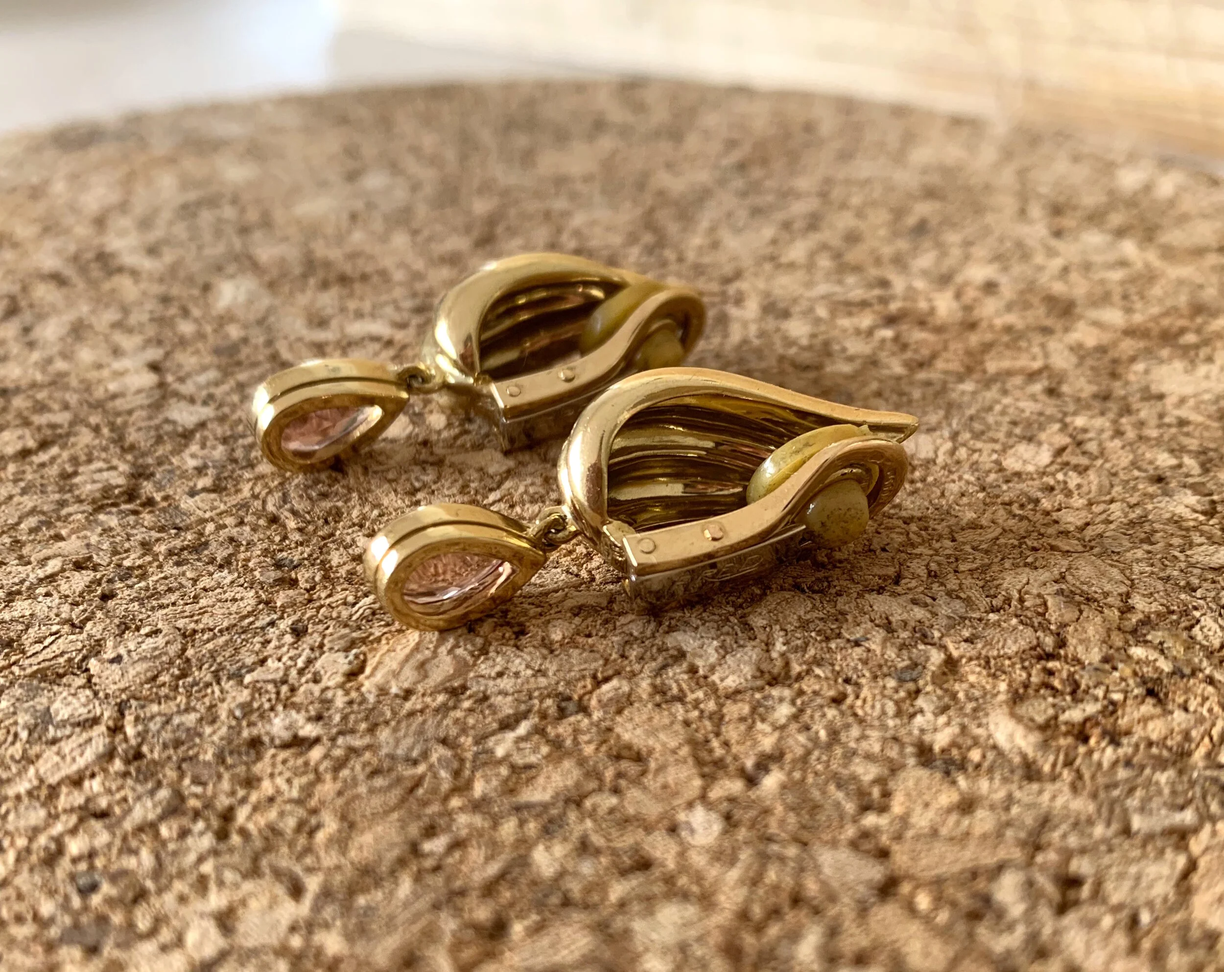 Boucles D'oreilles Pendantes Vintage - Anciennes - Longueur 5,4 Cm - Occasion Bon état