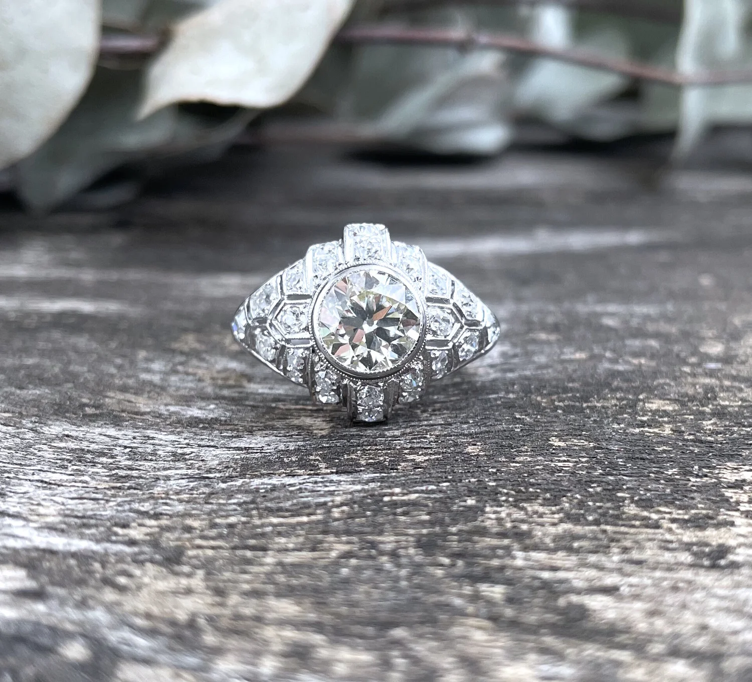 Bague Vintage Argentée Avec Cristal - Taille 54, Effet Diamant, Occasion Très Bon état, Bijou Original