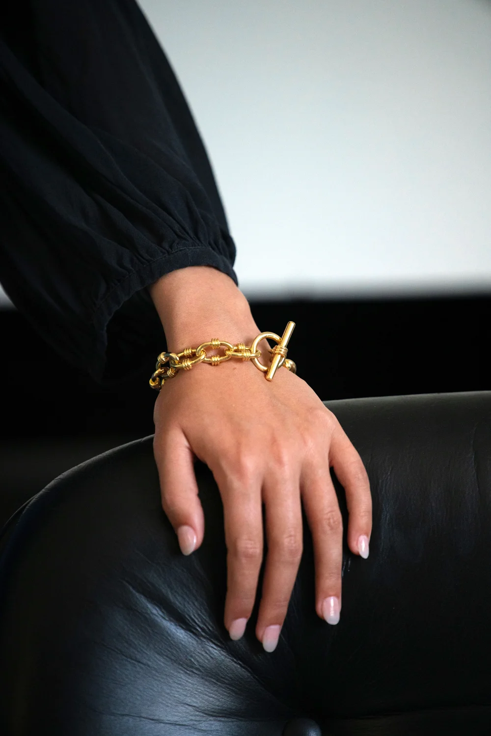 Bracelet Vintage Femme - Maillons Articulés Couleur Argent - Bijou Fantaisie 4443