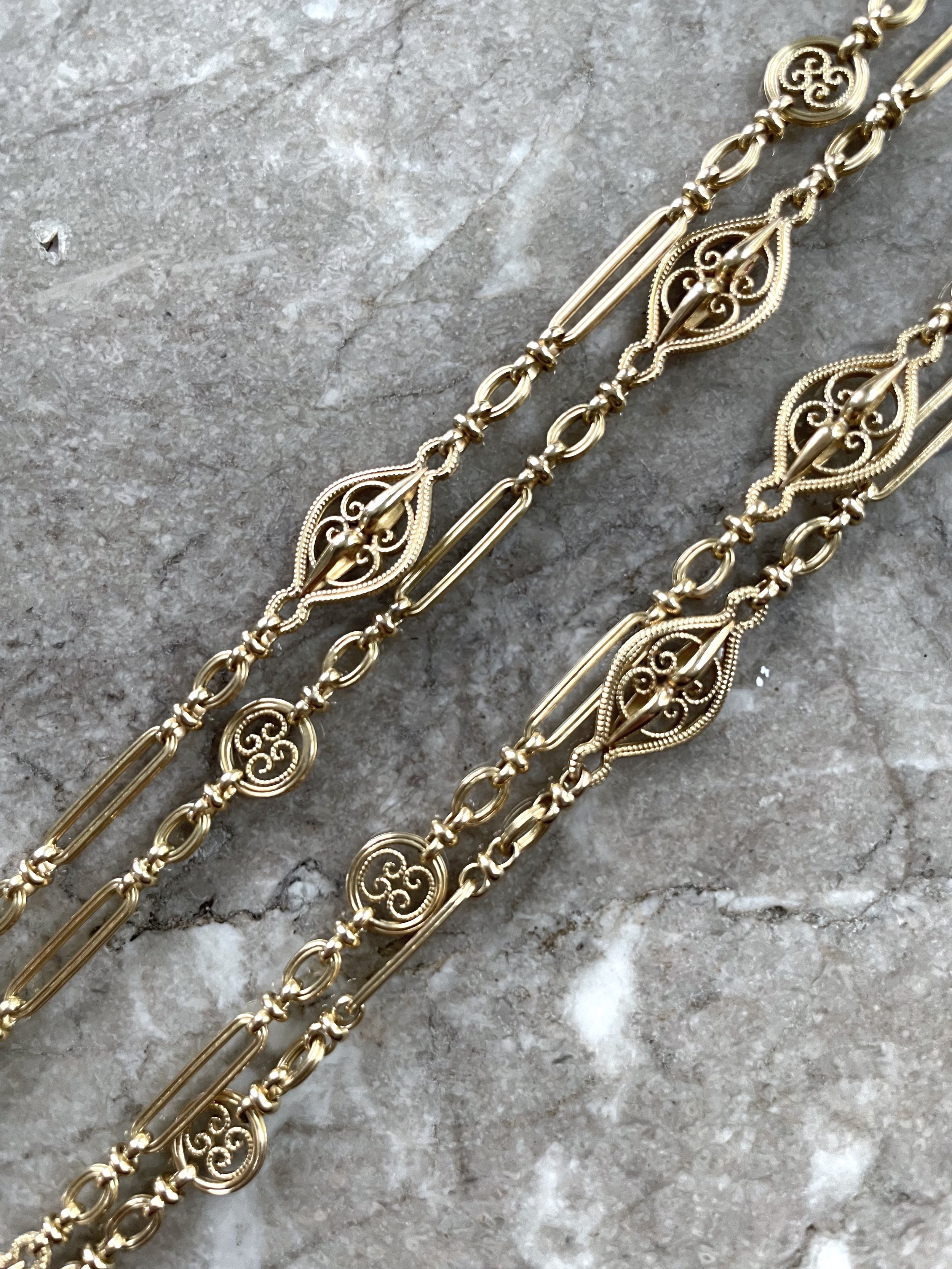 Collier Sautoir Ancien Vintage - Modèle Scarabées, Femme - Occasion
