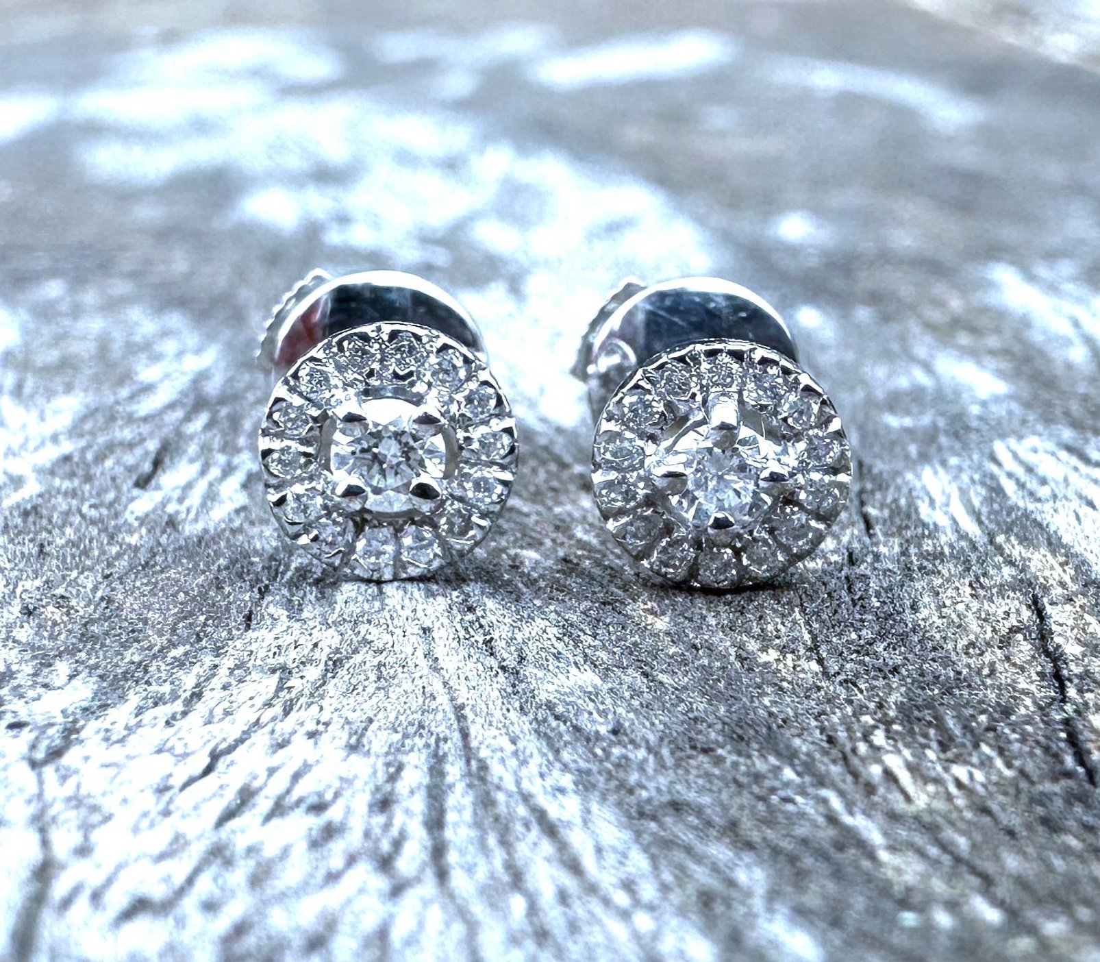 Boucles D'oreilles Longues Vintage – Couleur Or, Cristal Type Diamant, état Impeccable
