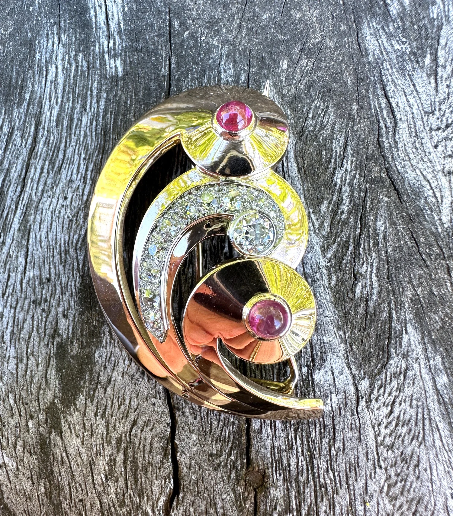 Broche Vintage Années 50/60 - Pierre Rose - Ancienne - Occasion