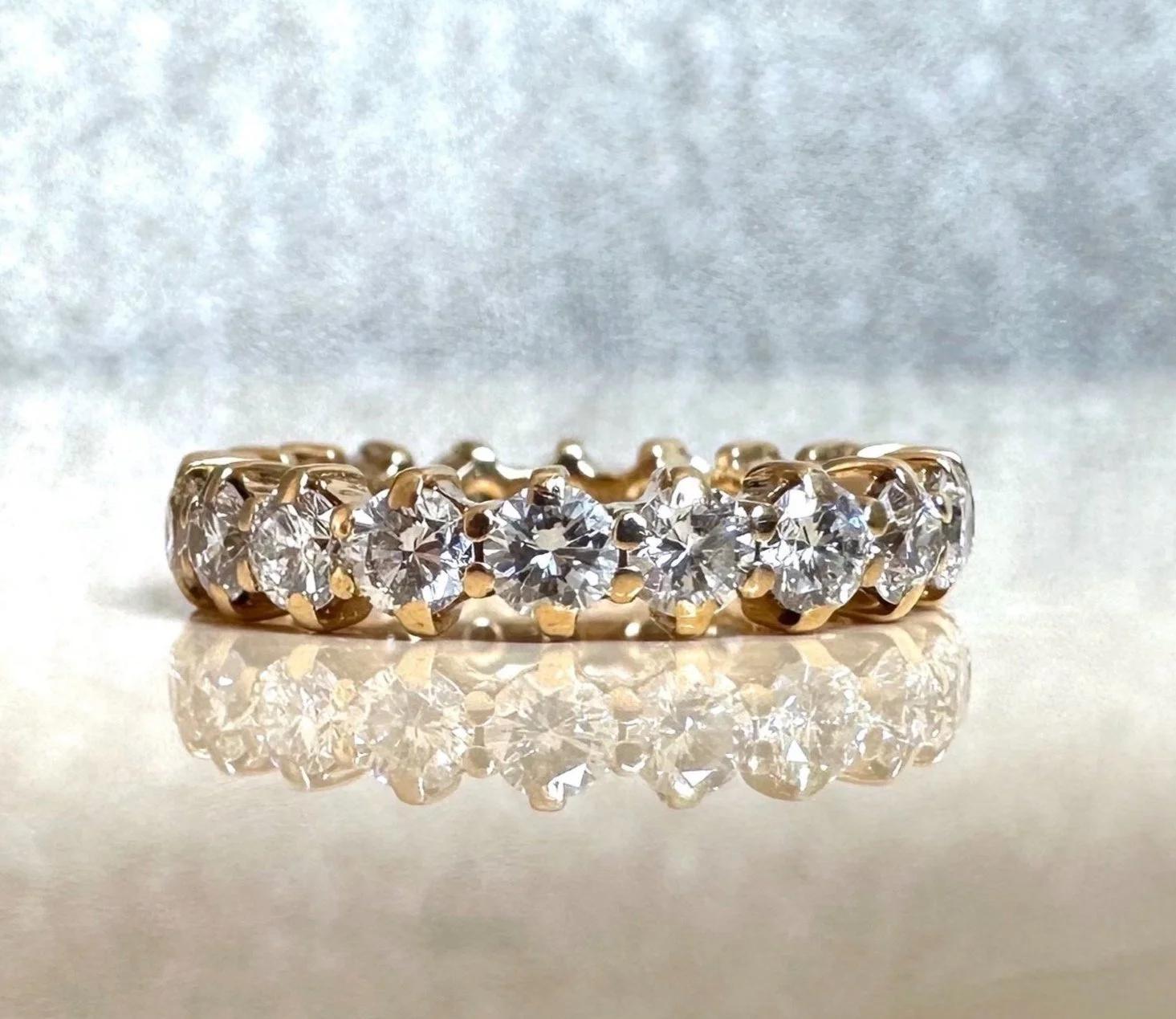 Bague Alliance Dolly-Bijoux T54 Entrelacée Rubis & Diamants Cz - Plaqué Or 18K