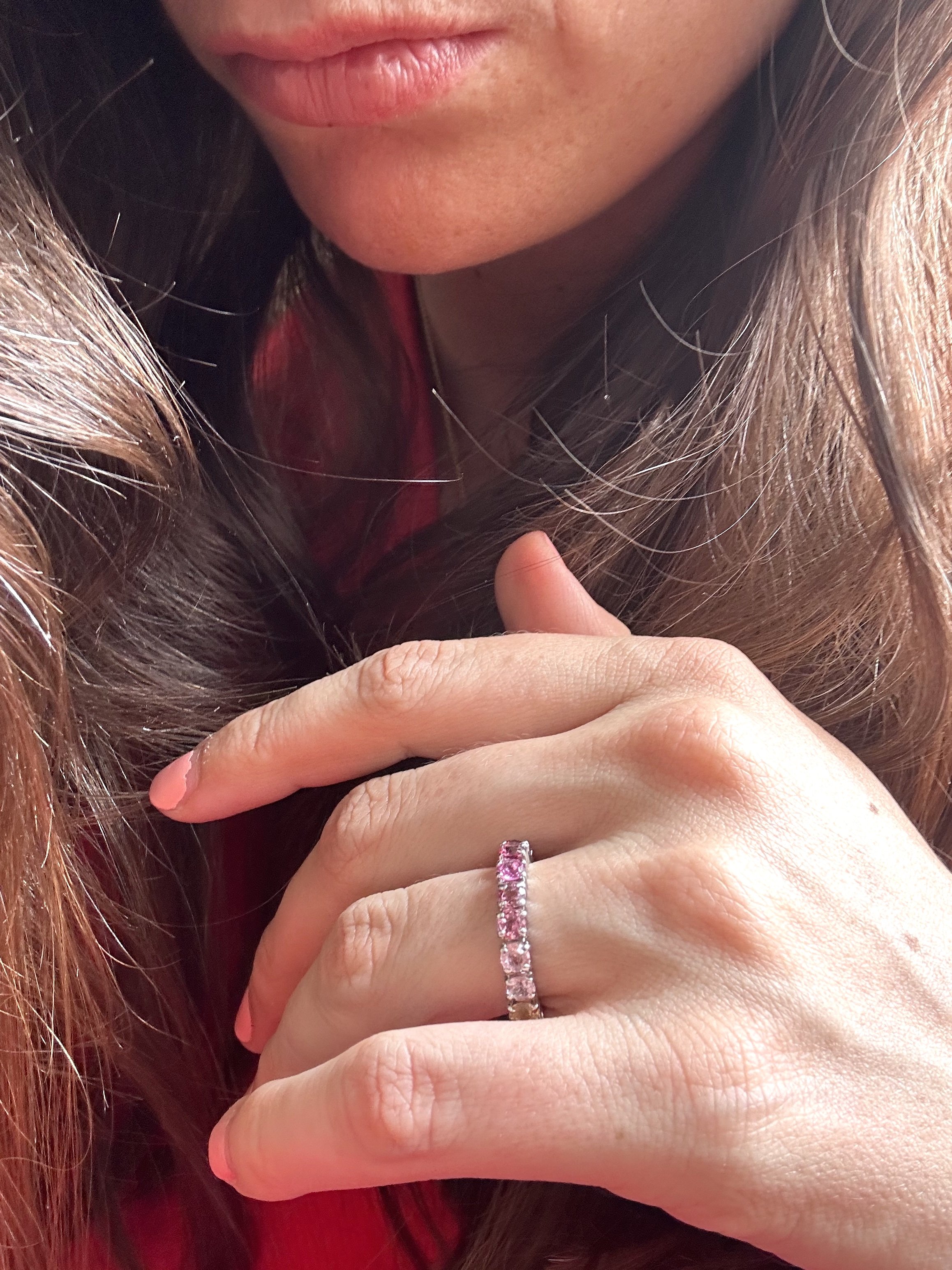 Dolly-Bijoux Bague T52 Rhodié Pavé & Sertie Diamant Cz 12mm Argent Massif 925