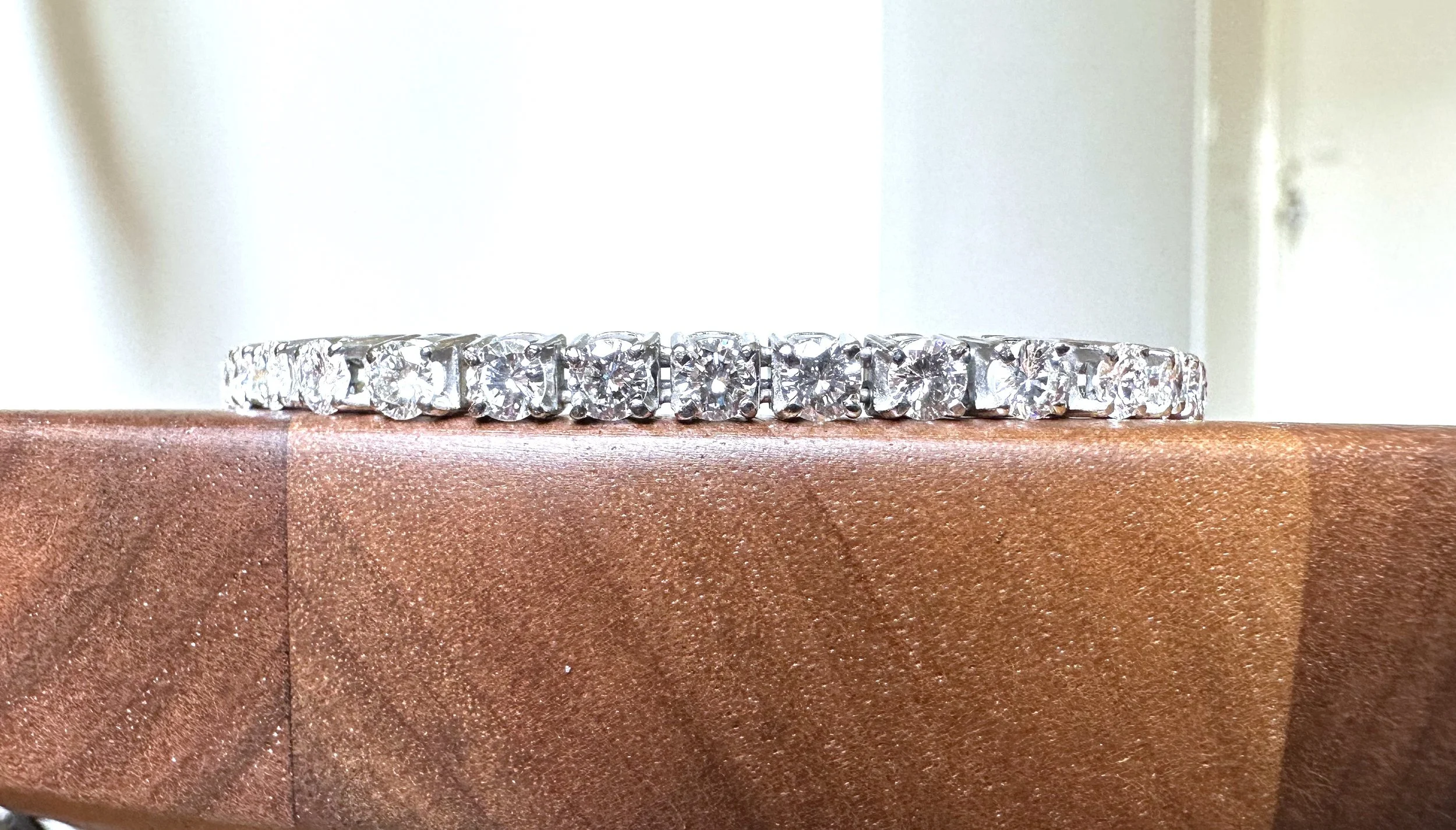 Bracelet en argent sterling 925 doré avec diamant 0,25 ct PT