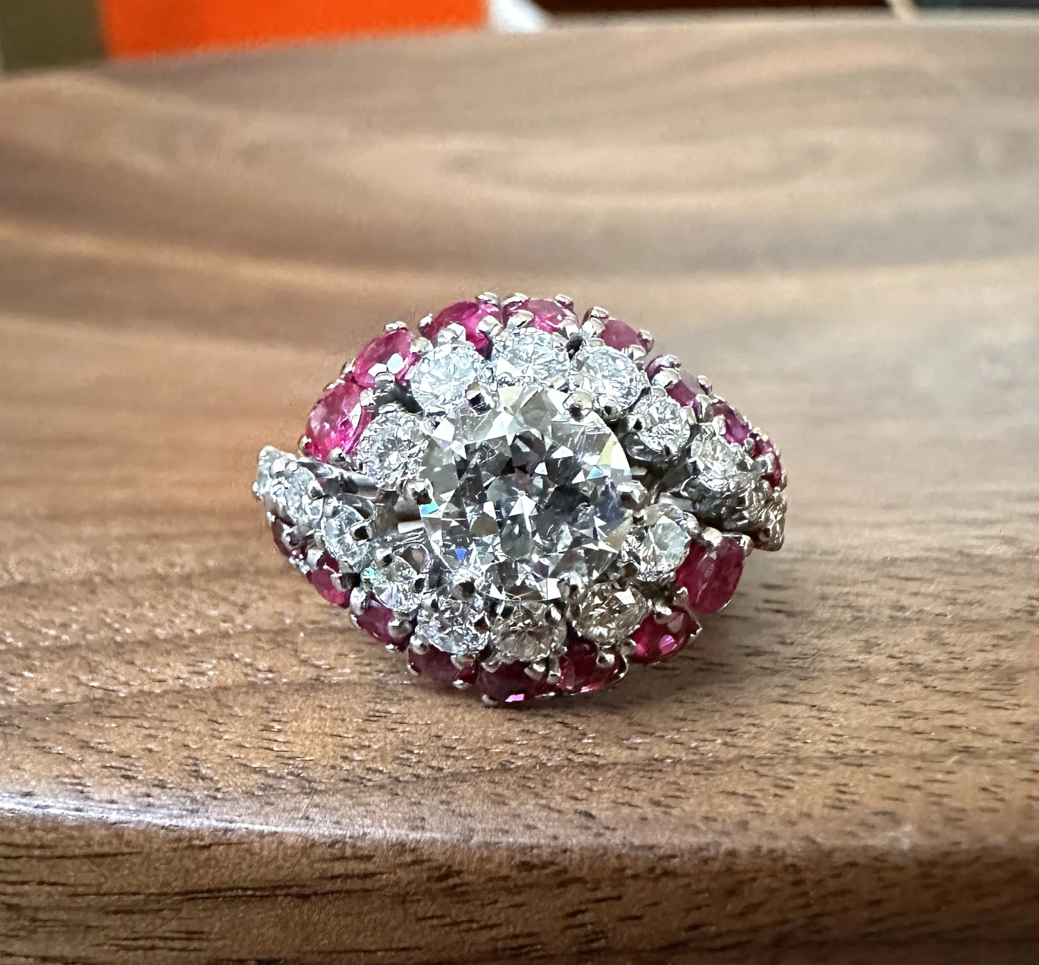 Bague Tourbillon Diamant CZ Carré 6mm Plaqué Or 18K - Taille 60, Pour Femme, Marque Dolly-Bijoux