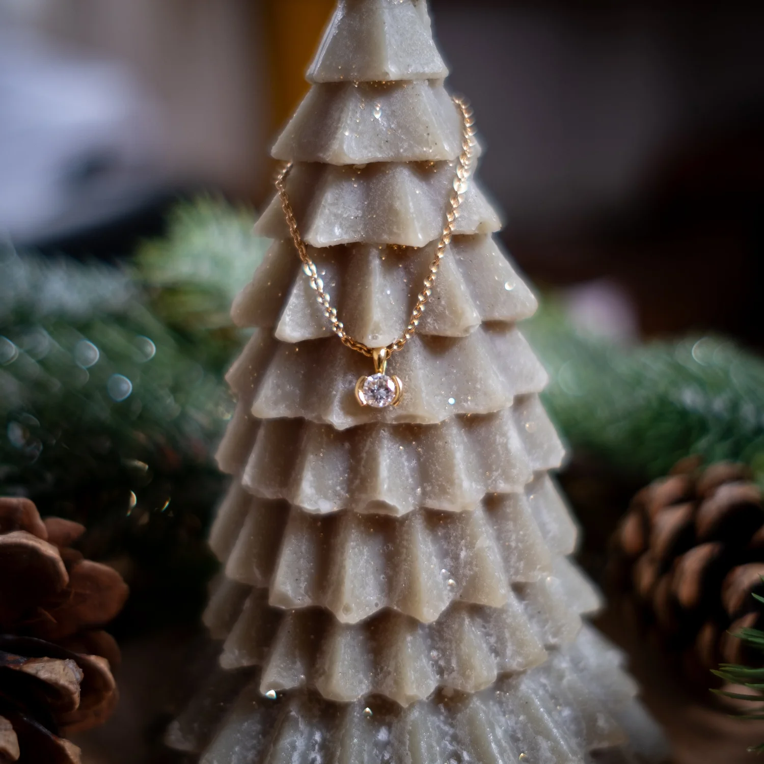 Collier Pendentif Vintage Or Et Cristal - État Impeccable - Sans Marque