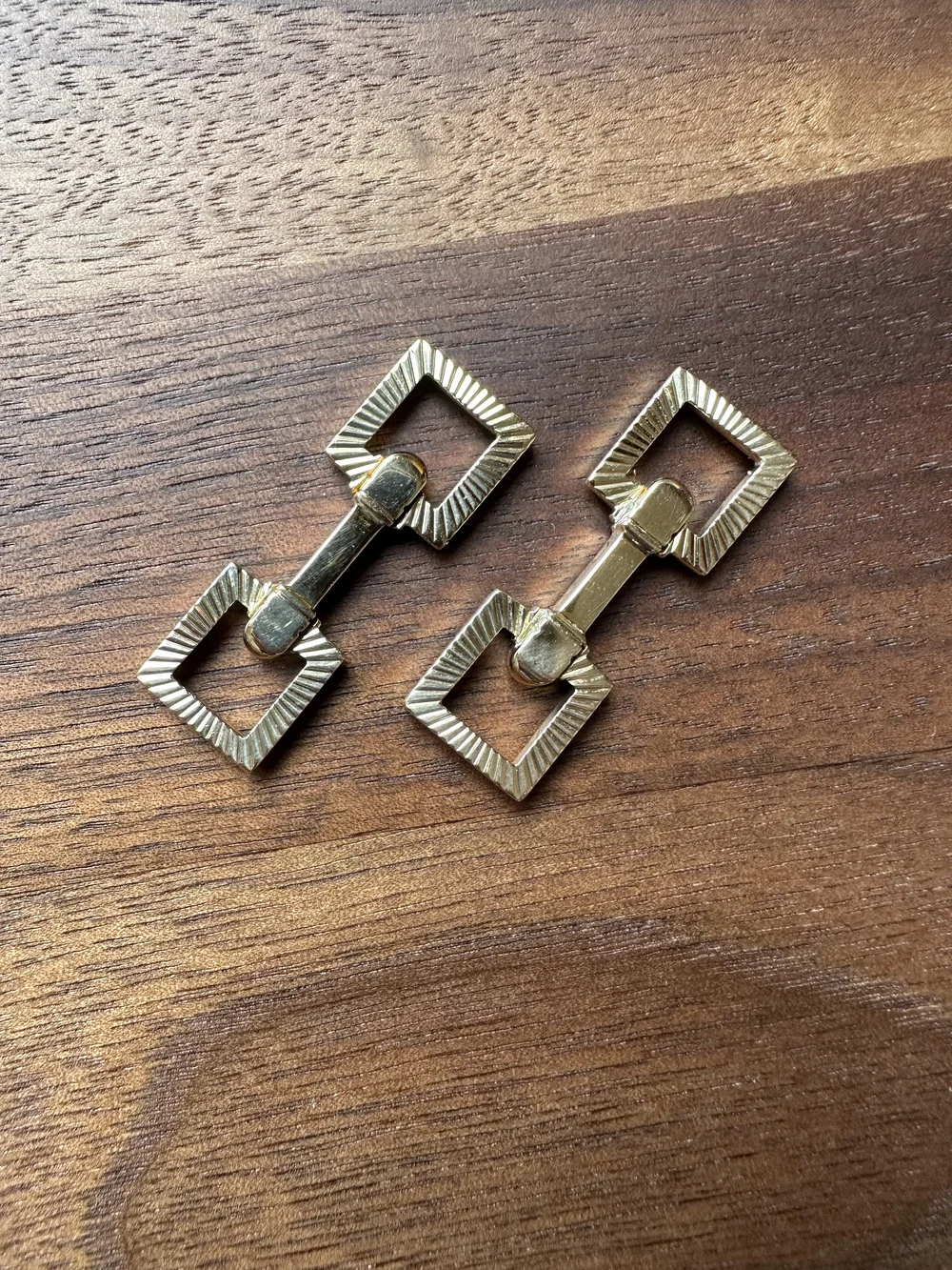Boutons De Manchette Anciens Ton Or Et Bleu - Sans Marque - 61716